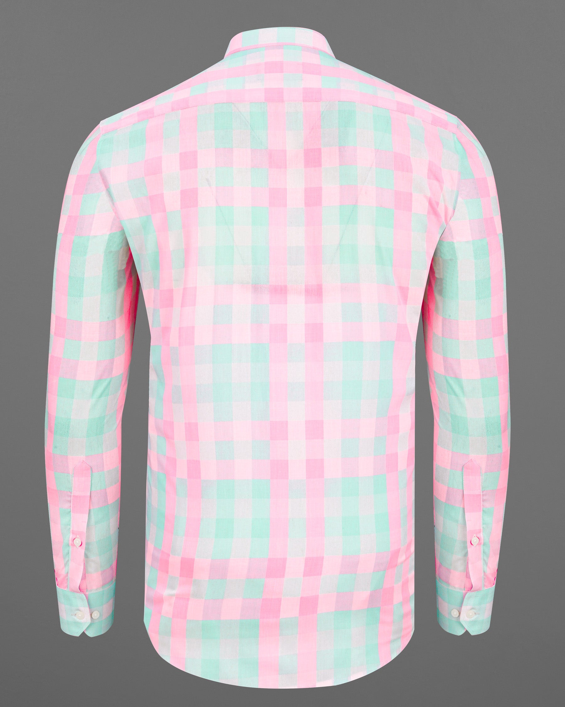 Cherry Blossom Pink and Onahau Sea Blue Plaid Premium Cotton Kurta Shirt 7791-M-38, 7791-M-H-38, 7791-M-39,7791-M-H-39, 7791-M-40, 7791-M-H-40, 7791-M-42, 7791-M-H-42, 7791-M-44, 7791-M-H-44, 7791-M-46, 7791-M-H-46, 7791-M-48, 7791-M-H-48, 7791-M-50, 7791-M-H-50, 7791-M-52, 7791-M-H-52