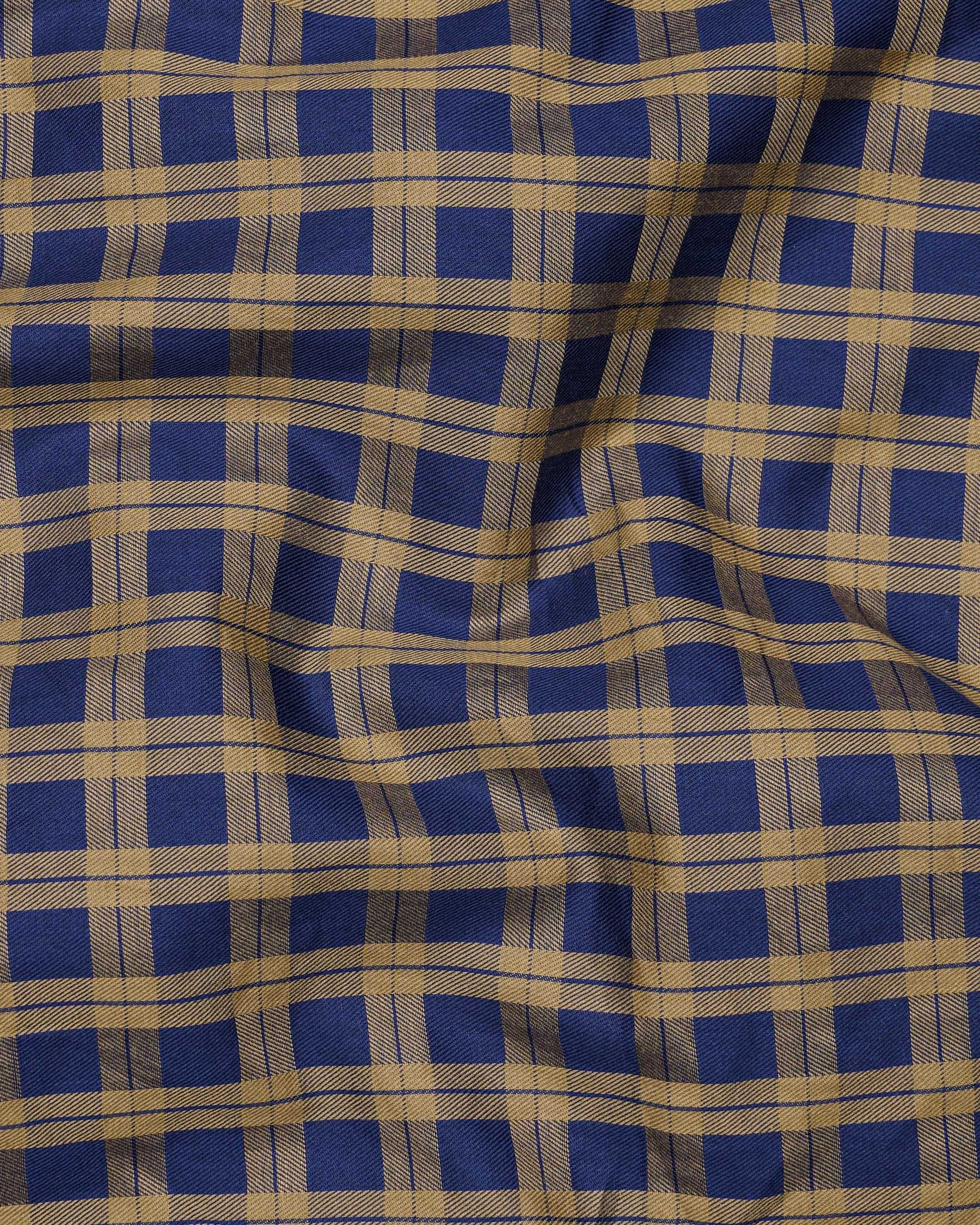 Biscay Navy Blue and Sandrift Brown Plaid Dobby Textured Premium Giza Cotton Shirt 7792-CA-BLE-38, 7792-CA-BLE-H-38, 7792-CA-BLE-39,7792-CA-BLE-H-39, 7792-CA-BLE-40, 7792-CA-BLE-H-40, 7792-CA-BLE-42, 7792-CA-BLE-H-42, 7792-CA-BLE-44, 7792-CA-BLE-H-44, 7792-CA-BLE-46, 7792-CA-BLE-H-46, 7792-CA-BLE-48, 7792-CA-BLE-H-48, 7792-CA-BLE-50, 7792-CA-BLE-H-50, 7792-CA-BLE-52, 7792-CA-BLE-H-52