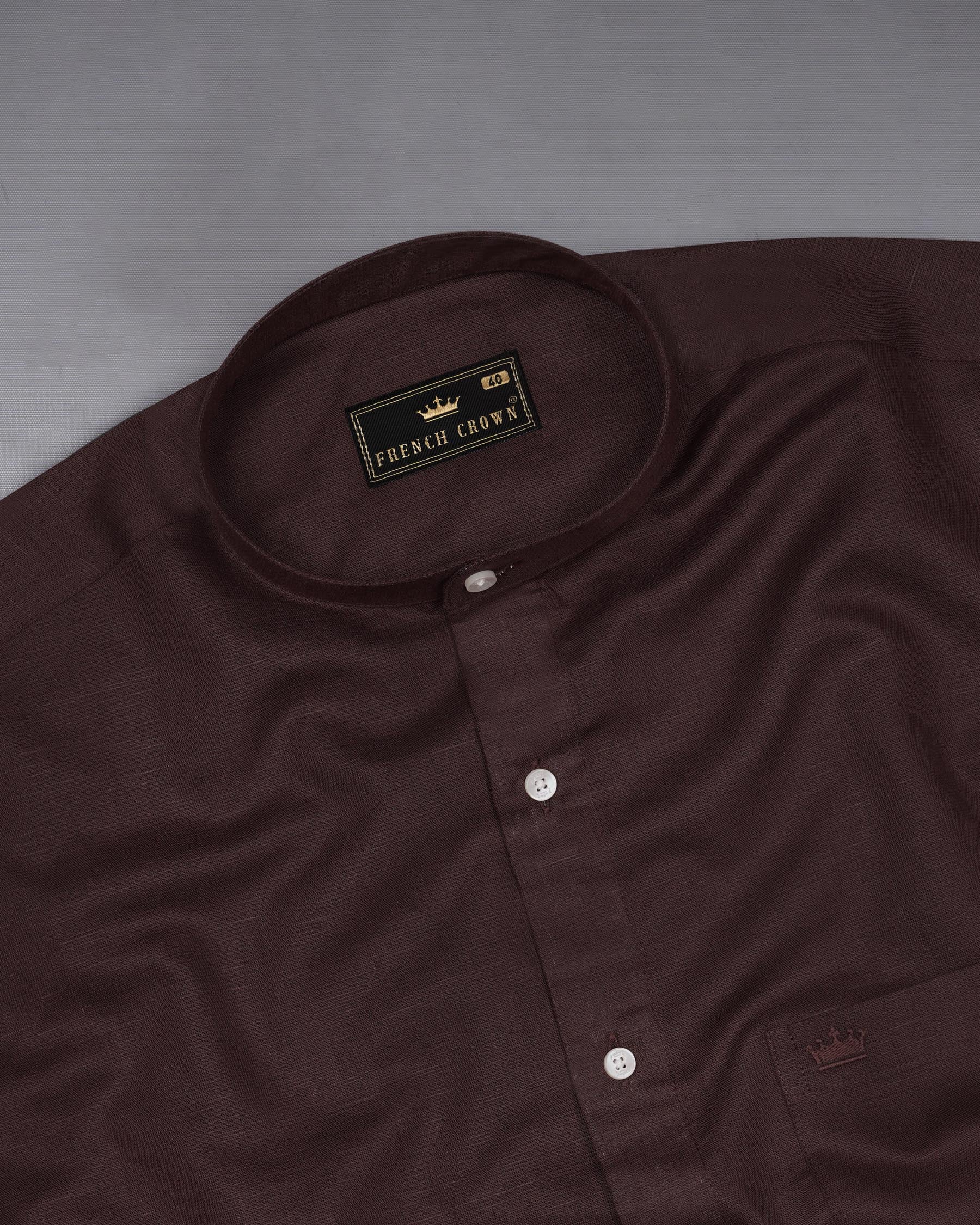 Aubergine Brown Luxurious Linen Shirt 7794-M-38, 7794-M-H-38, 7794-M-39,7794-M-H-39, 7794-M-40, 7794-M-H-40, 7794-M-42, 7794-M-H-42, 7794-M-44, 7794-M-H-44, 7794-M-46, 7794-M-H-46, 7794-M-48, 7794-M-H-48, 7794-M-50, 7794-M-H-50, 7794-M-52, 7794-M-H-52