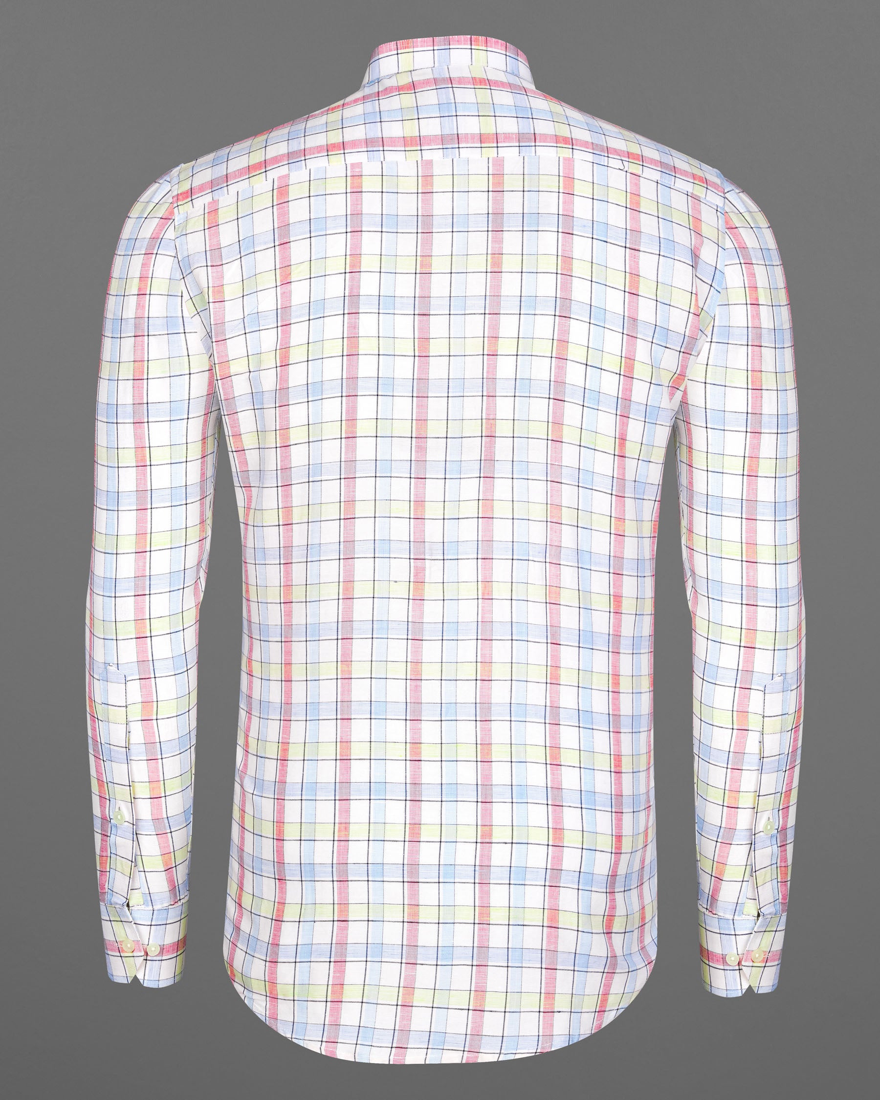 Bright White And Multi Coloured Windowpane Luxurious Linen Shirt 7802-M-38, 7802-M-H-38, 7802-M-39,7802-M-H-39, 7802-M-40, 7802-M-H-40, 7802-M-42, 7802-M-H-42, 7802-M-44, 7802-M-H-44, 7802-M-46, 7802-M-H-46, 7802-M-48, 7802-M-H-48, 7802-M-50, 7802-M-H-50, 7802-M-52, 7802-M-H-52