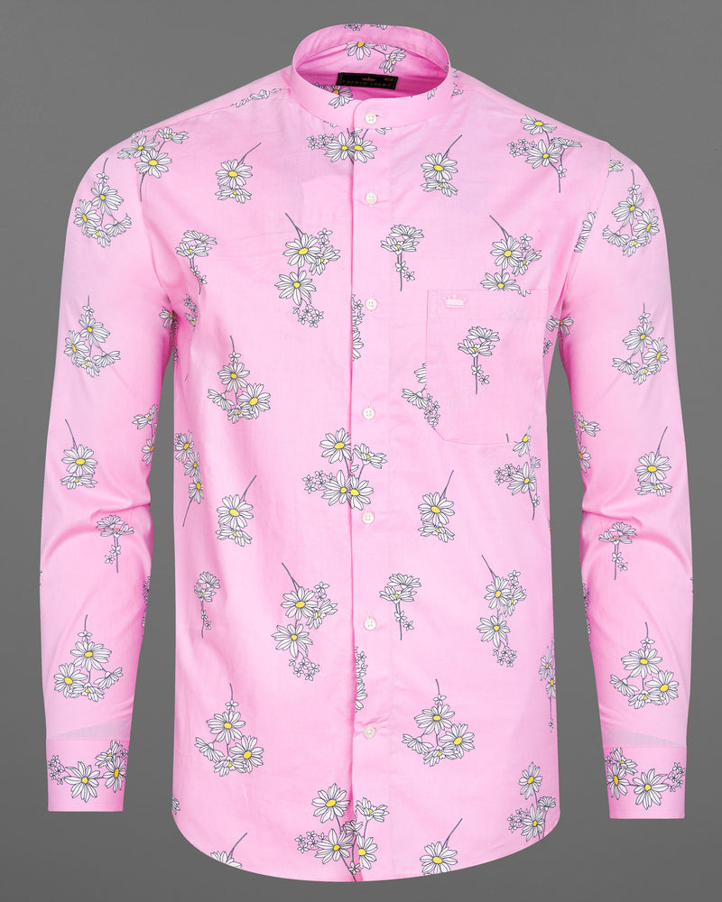 Chantilly Pink Floral Printed Premium Cotton Shirt 7807-M-38, 7807-M-H-38, 7807-M-39,7807-M-H-39, 7807-M-40, 7807-M-H-40, 7807-M-42, 7807-M-H-42, 7807-M-44, 7807-M-H-44, 7807-M-46, 7807-M-H-46, 7807-M-48, 7807-M-H-48, 7807-M-50, 7807-M-H-50, 7807-M-52, 7807-M-H-52