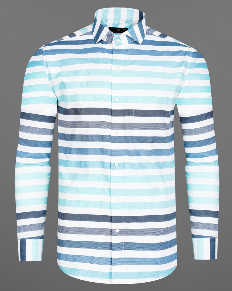 Bright White With Blue Striped Dobby Textured Premium Giza Cotton Shirt 7811-CA-38, 7811-CA-H-38, 7811-CA-39,7811-CA-H-39, 7811-CA-40, 7811-CA-H-40, 7811-CA-42, 7811-CA-H-42, 7811-CA-44, 7811-CA-H-44, 7811-CA-46, 7811-CA-H-46, 7811-CA-48, 7811-CA-H-48, 7811-CA-50, 7811-CA-H-50, 7811-CA-52, 7811-CA-H-52