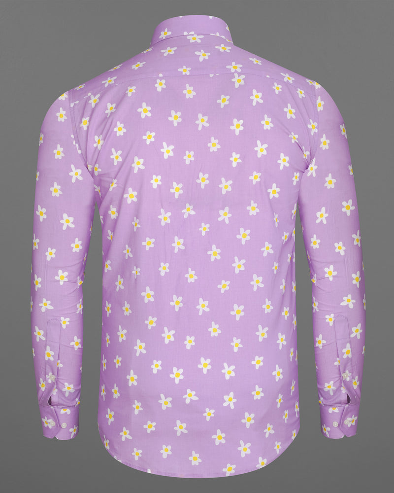 Lilac Lavender with Multi Colored Floral Printed Premium Cotton Shirt 7819-38, 7819-H-38, 7819-39,7819-H-39, 7819-40, 7819-H-40, 7819-42, 7819-H-42, 7819-44, 7819-H-44, 7819-46, 7819-H-46, 7819-48, 7819-H-48, 7819-50, 7819-H-50, 7819-52, 7819-H-52            