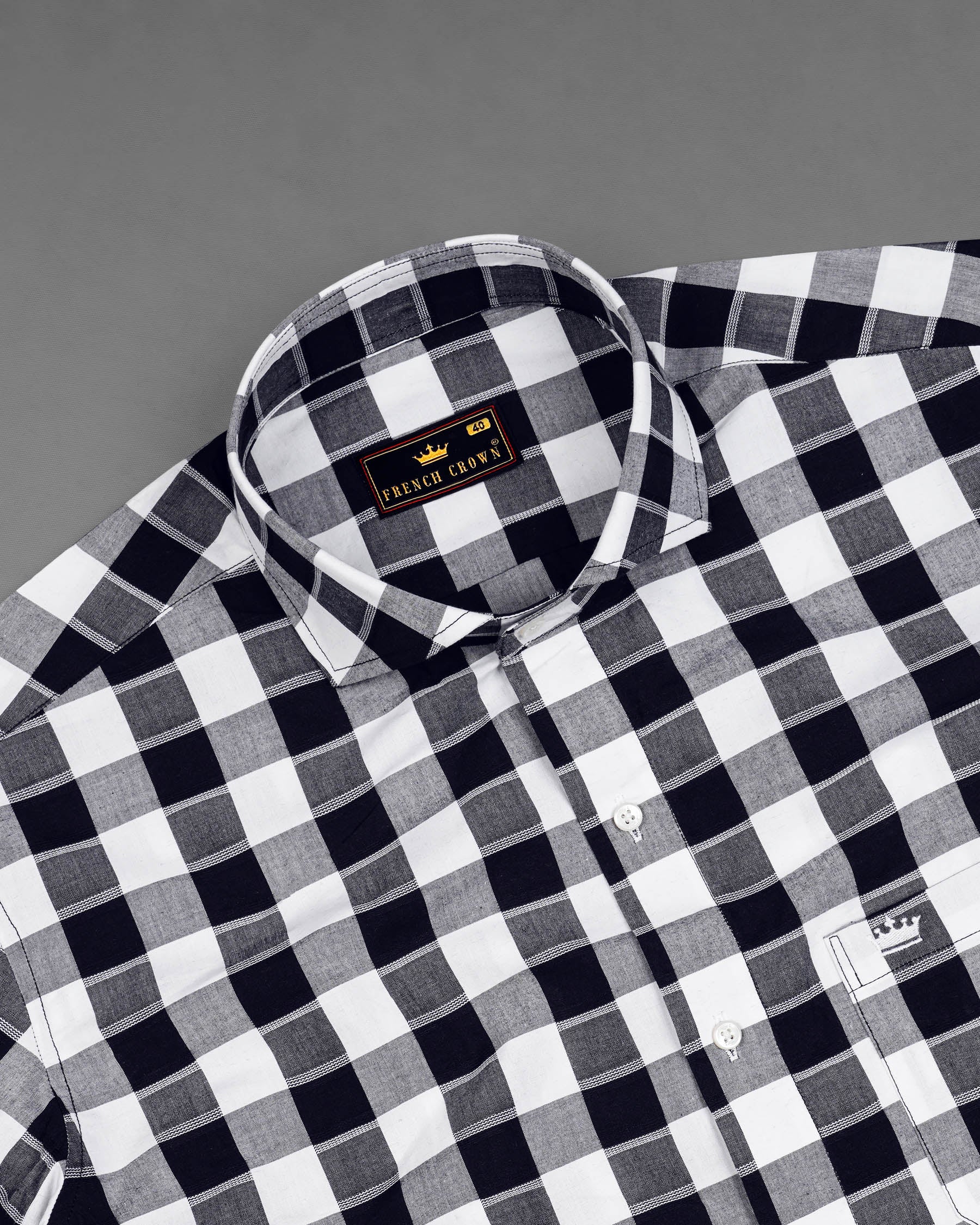 Bright White and Navy Checked Dobby Premium Giza Cotton Shirt 7822-CA-38, 7822-CA-H-38, 7822-CA-39,7822-CA-H-39, 7822-CA-40, 7822-CA-H-40, 7822-CA-42, 7822-CA-H-42, 7822-CA-44, 7822-CA-H-44, 7822-CA-46, 7822-CA-H-46, 7822-CA-48, 7822-CA-H-48, 7822-CA-50, 7822-CA-H-50, 7822-CA-52, 7822-CA-H-52