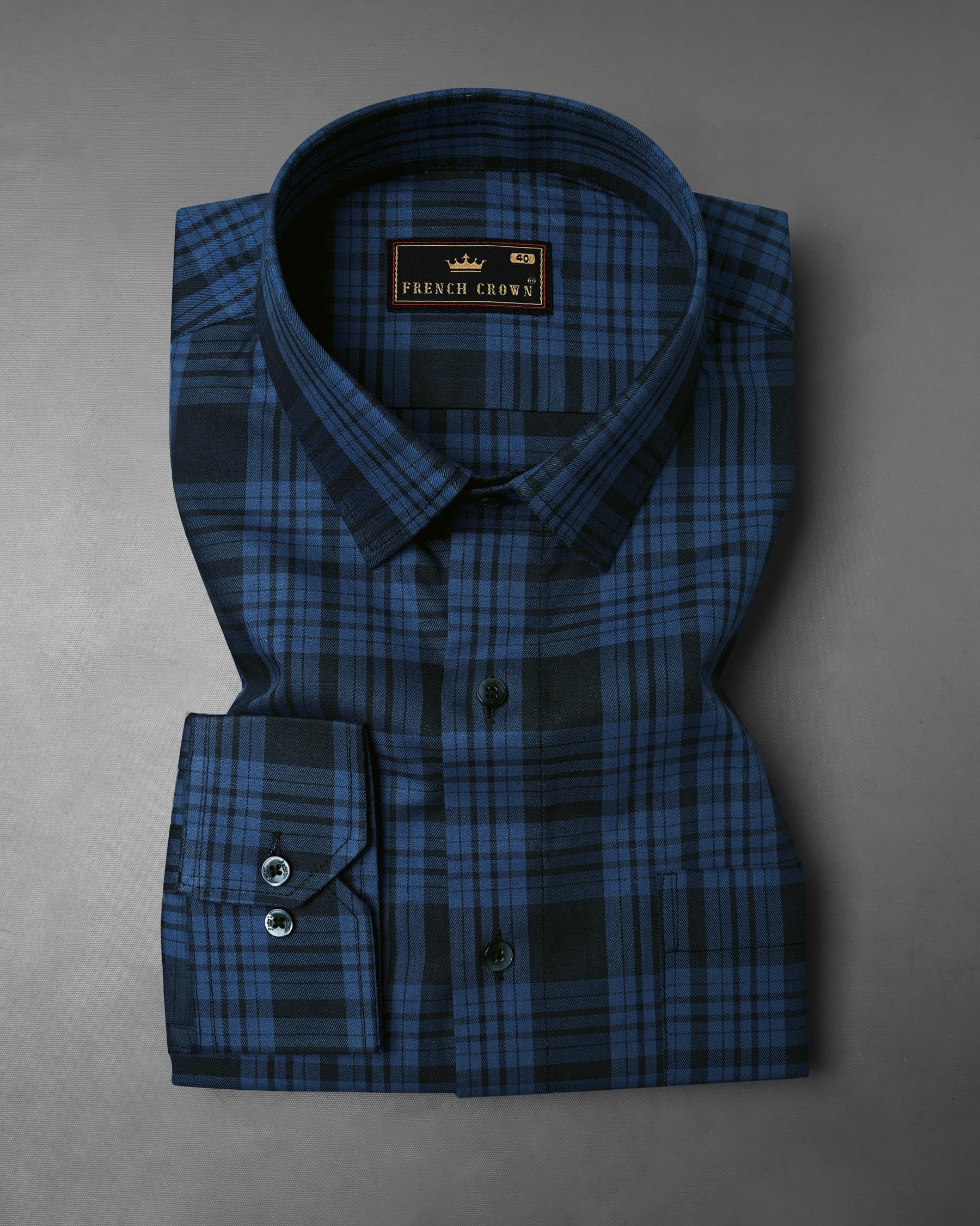 Resolution Blue Plaid Premium Cotton Shirt 7826-BLK-38, 7826-BLK-H-38, 7826-BLK-39,7826-BLK-H-39, 7826-BLK-40, 7826-BLK-H-40, 7826-BLK-42, 7826-BLK-H-42, 7826-BLK-44, 7826-BLK-H-44, 7826-BLK-46, 7826-BLK-H-46, 7826-BLK-48, 7826-BLK-H-48, 7826-BLK-50, 7826-BLK-H-50, 7826-BLK-52, 7826-BLK-H-52