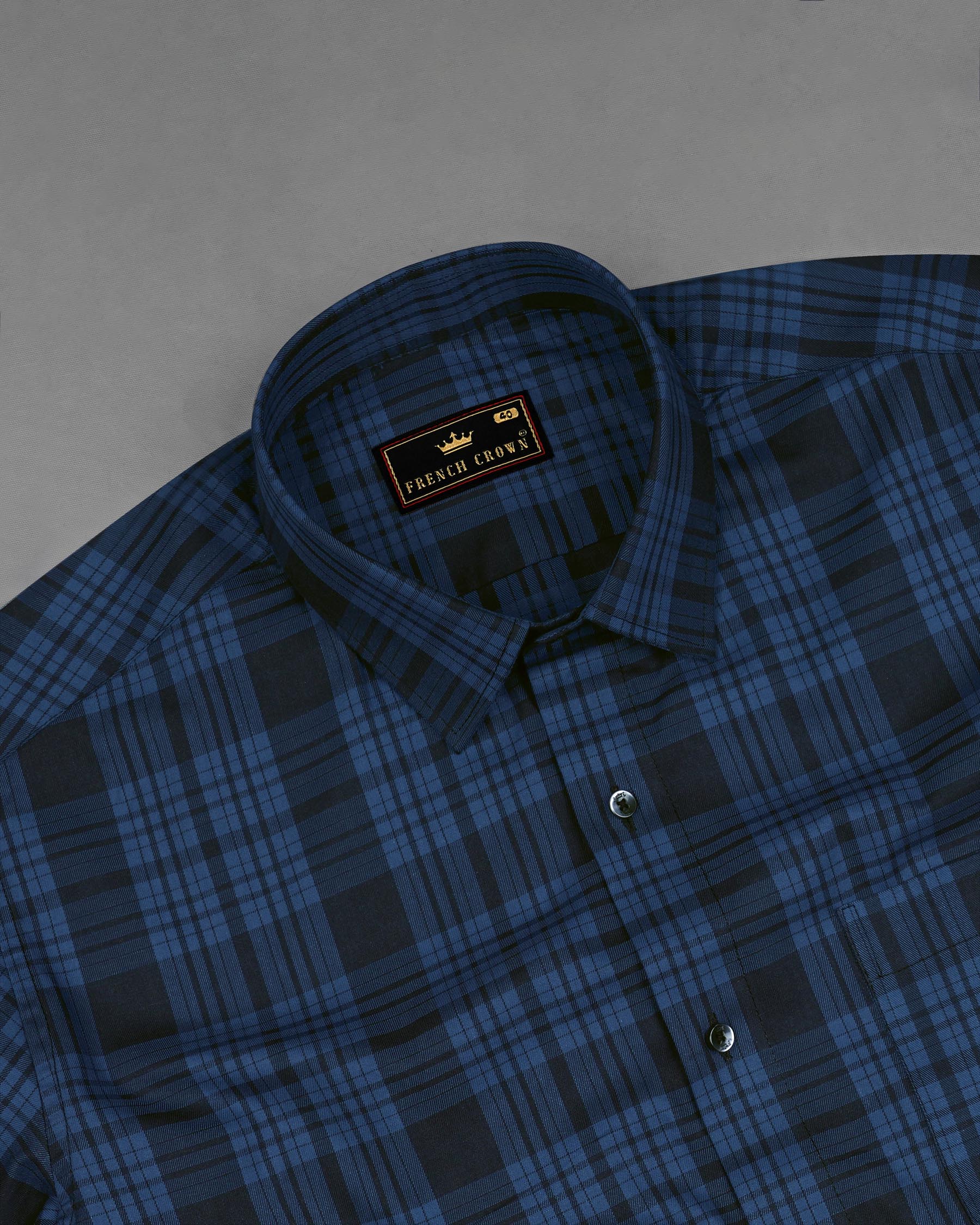 Resolution Blue Plaid Premium Cotton Shirt 7826-BLK-38, 7826-BLK-H-38, 7826-BLK-39,7826-BLK-H-39, 7826-BLK-40, 7826-BLK-H-40, 7826-BLK-42, 7826-BLK-H-42, 7826-BLK-44, 7826-BLK-H-44, 7826-BLK-46, 7826-BLK-H-46, 7826-BLK-48, 7826-BLK-H-48, 7826-BLK-50, 7826-BLK-H-50, 7826-BLK-52, 7826-BLK-H-52