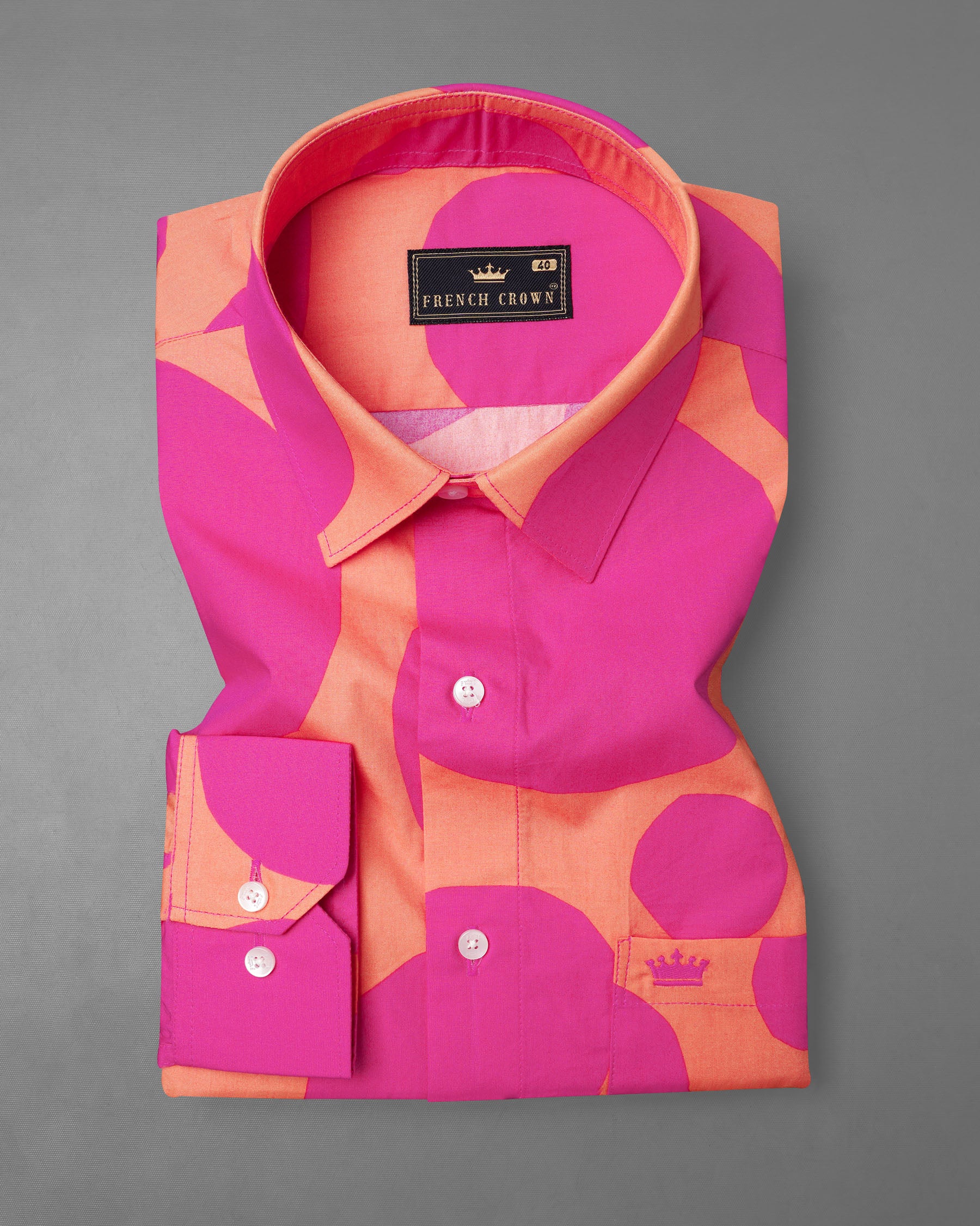 Tumbleweed Peach Polka Dotted Premium Cotton Shirt 7859-38, 7859-H-38, 7859-39, 7859-H-39, 7859-40, 7859-H-40, 7859-42, 7859-H-42, 7859-44, 7859-H-44, 7859-46, 7859-H-46, 7859-48, 7859-H-48, 7859-50, 7859-H-50, 7859-52, 7859-H-52