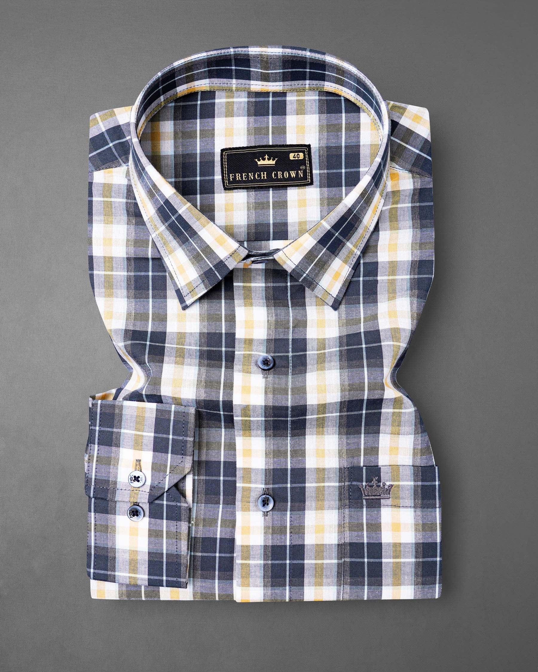 Gunmetal Blue and Spun Pearl Gray Plaid Premium Cotton Shirt 7867-BLE-38, 7867-BLE-H-38, 7867-BLE-39, 7867-BLE-H-39, 7867-BLE-40, 7867-BLE-H-40, 7867-BLE-42, 7867-BLE-H-42, 7867-BLE-44, 7867-BLE-H-44, 7867-BLE-46, 7867-BLE-H-46, 7867-BLE-48, 7867-BLE-H-48, 7867-BLE-50, 7867-BLE-H-50, 7867-BLE-52, 7867-BLE-H-52