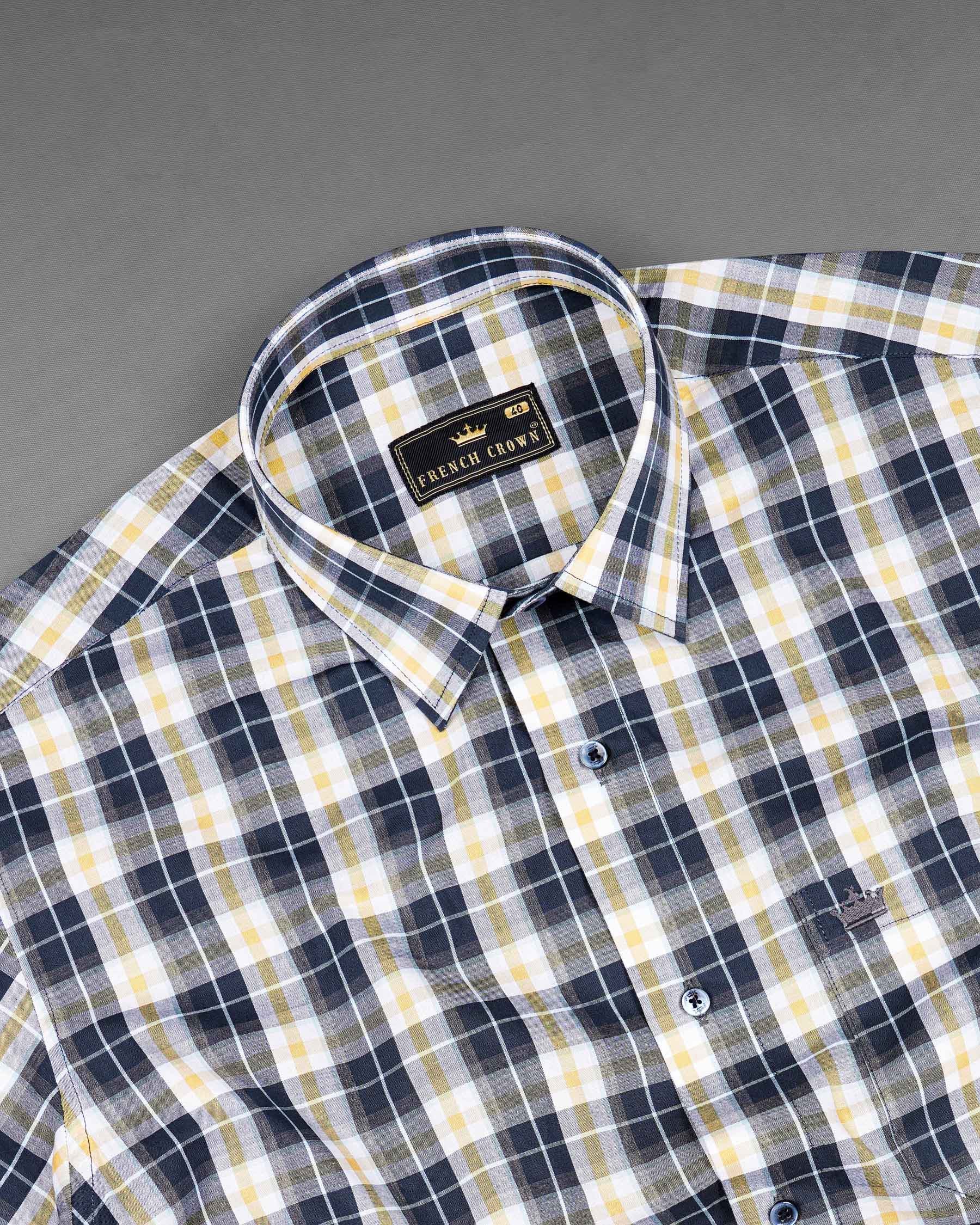 Gunmetal Blue and Spun Pearl Gray Plaid Premium Cotton Shirt 7867-BLE-38, 7867-BLE-H-38, 7867-BLE-39, 7867-BLE-H-39, 7867-BLE-40, 7867-BLE-H-40, 7867-BLE-42, 7867-BLE-H-42, 7867-BLE-44, 7867-BLE-H-44, 7867-BLE-46, 7867-BLE-H-46, 7867-BLE-48, 7867-BLE-H-48, 7867-BLE-50, 7867-BLE-H-50, 7867-BLE-52, 7867-BLE-H-52