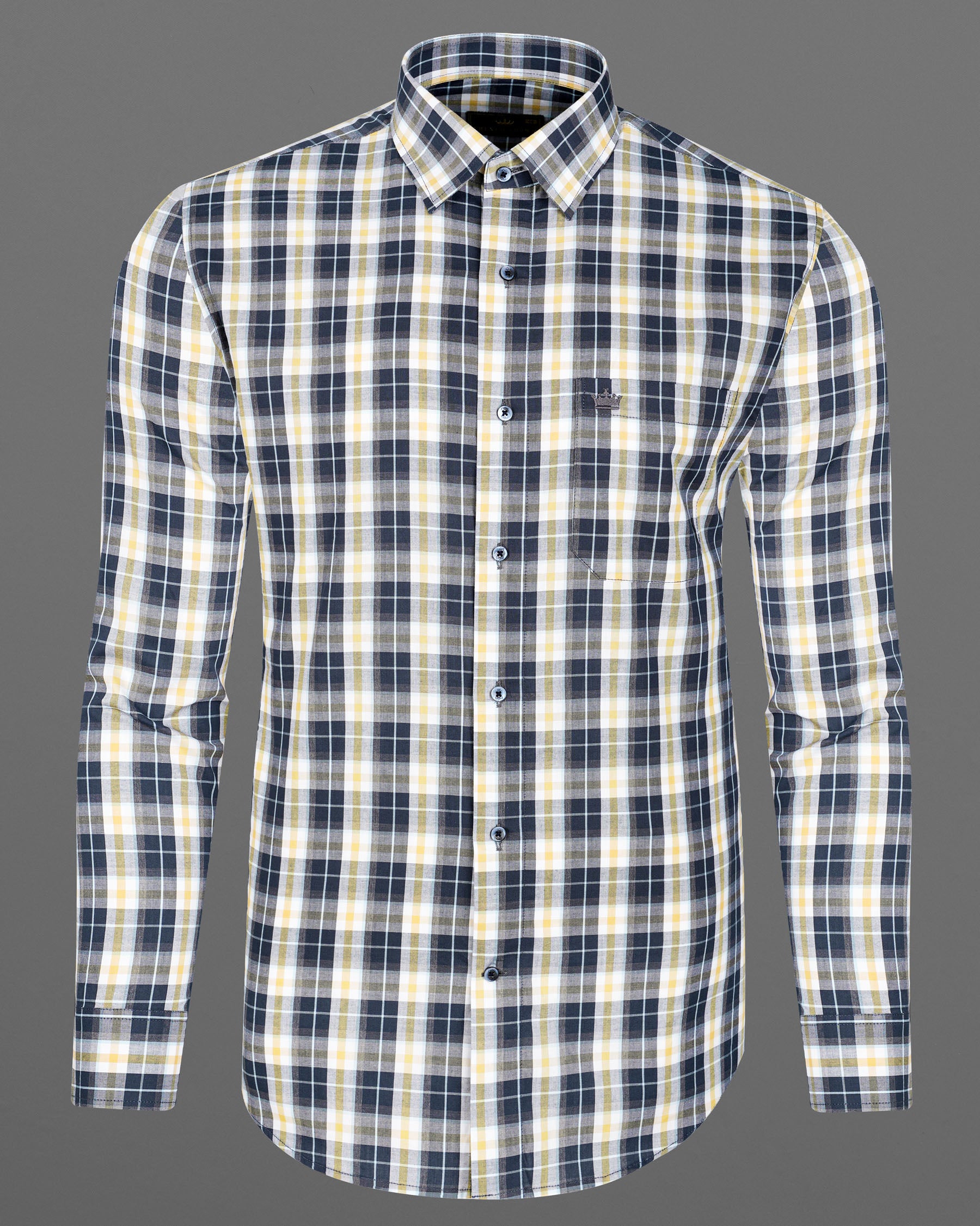 Gunmetal Blue and Spun Pearl Gray Plaid Premium Cotton Shirt 7867-BLE-38, 7867-BLE-H-38, 7867-BLE-39, 7867-BLE-H-39, 7867-BLE-40, 7867-BLE-H-40, 7867-BLE-42, 7867-BLE-H-42, 7867-BLE-44, 7867-BLE-H-44, 7867-BLE-46, 7867-BLE-H-46, 7867-BLE-48, 7867-BLE-H-48, 7867-BLE-50, 7867-BLE-H-50, 7867-BLE-52, 7867-BLE-H-52