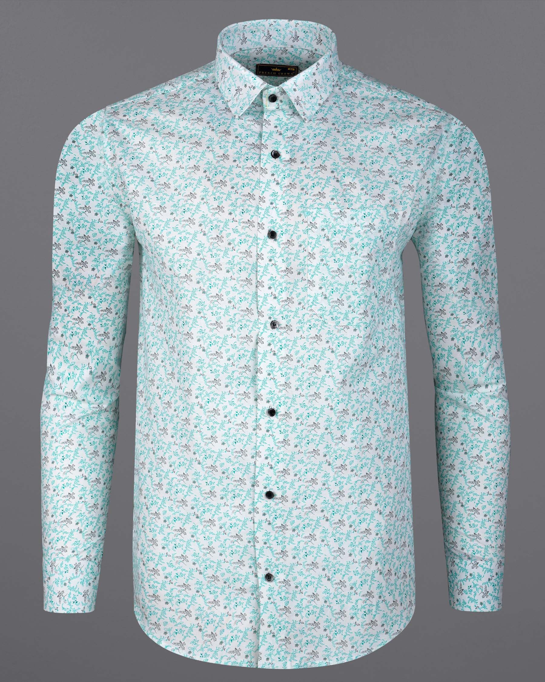 Bright White Leaves Printed Luxurious Linen Shirt 7874-BLK-38, 7874-BLK-H-38, 7874-BLK-39, 7874-BLK-H-39, 7874-BLK-40, 7874-BLK-H-40, 7874-BLK-42, 7874-BLK-H-42, 7874-BLK-44, 7874-BLK-H-44, 7874-BLK-46, 7874-BLK-H-46, 7874-BLK-48, 7874-BLK-H-48, 7874-BLK-50, 7874-BLK-H-50, 7874-BLK-52, 7874-BLK-H-52