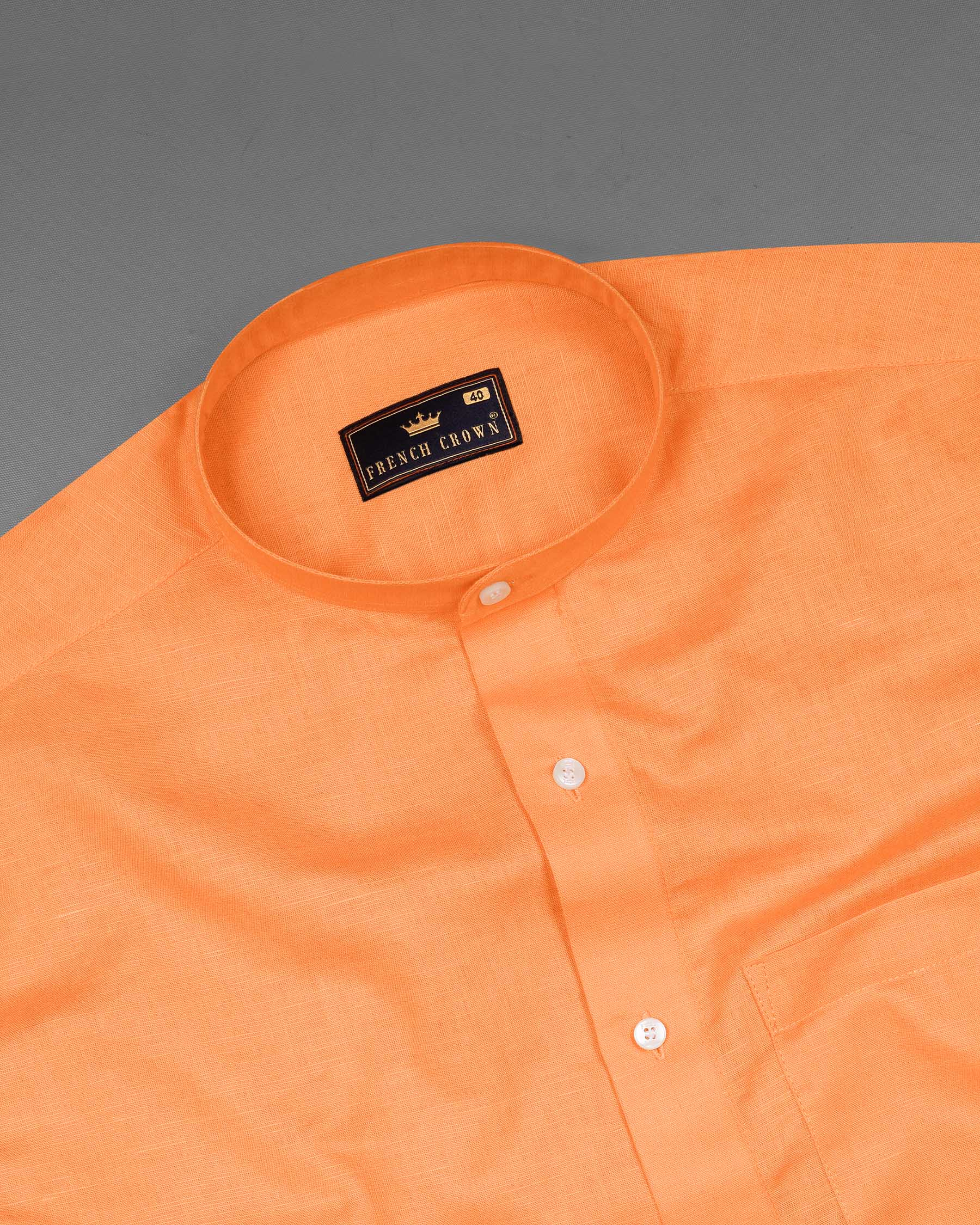 Atomic Tangerine Orange Luxurious Linen Shirt 7875-M-38, 7875-M-H-38, 7875-M-39, 7875-M-H-39, 7875-M-40, 7875-M-H-40, 7875-M-42, 7875-M-H-42, 7875-M-44, 7875-M-H-44, 7875-M-46, 7875-M-H-46, 7875-M-48, 7875-M-H-48, 7875-M-50, 7875-M-H-50, 7875-M-52, 7875-M-H-52