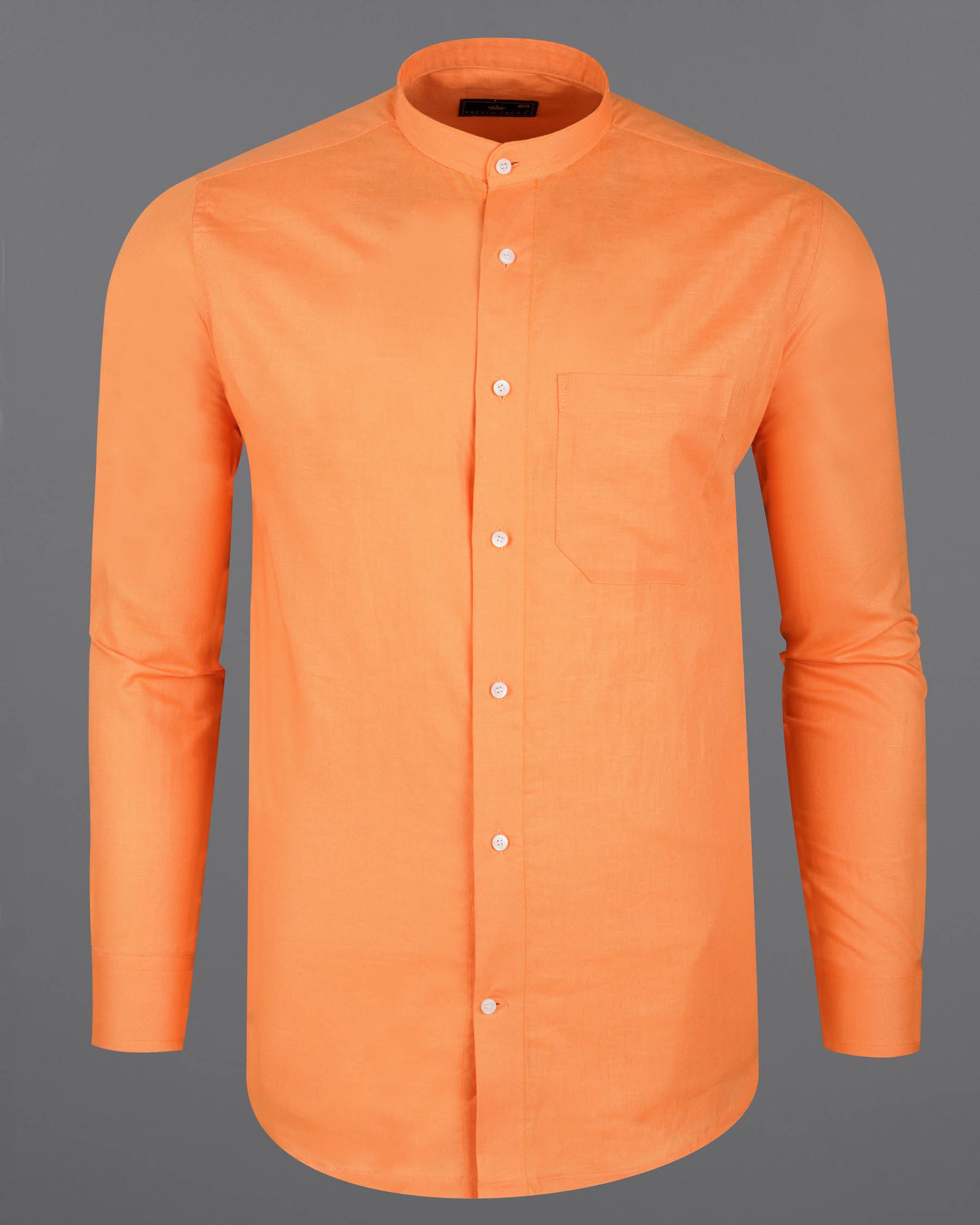 Atomic Tangerine Orange Luxurious Linen Shirt 7875-M-38, 7875-M-H-38, 7875-M-39, 7875-M-H-39, 7875-M-40, 7875-M-H-40, 7875-M-42, 7875-M-H-42, 7875-M-44, 7875-M-H-44, 7875-M-46, 7875-M-H-46, 7875-M-48, 7875-M-H-48, 7875-M-50, 7875-M-H-50, 7875-M-52, 7875-M-H-52