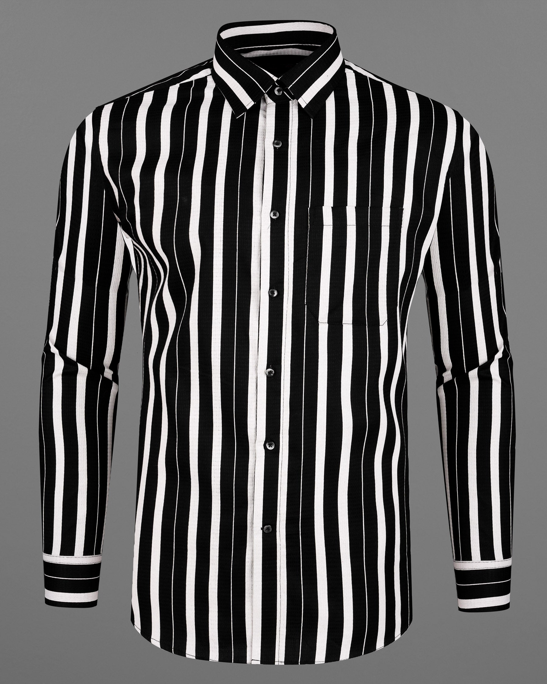 Jade Black and Gainsboro off White Striped Dobby Textured Premium Giza Cotton Shirt 7879-BLK-38, 7879-BLK-H-38, 7879-BLK-39, 7879-BLK-H-39, 7879-BLK-40, 7879-BLK-H-40, 7879-BLK-42, 7879-BLK-H-42, 7879-BLK-44, 7879-BLK-H-44, 7879-BLK-46, 7879-BLK-H-46, 7879-BLK-48, 7879-BLK-H-48, 7879-BLK-50, 7879-BLK-H-50, 7879-BLK-52, 7879-BLK-H-52