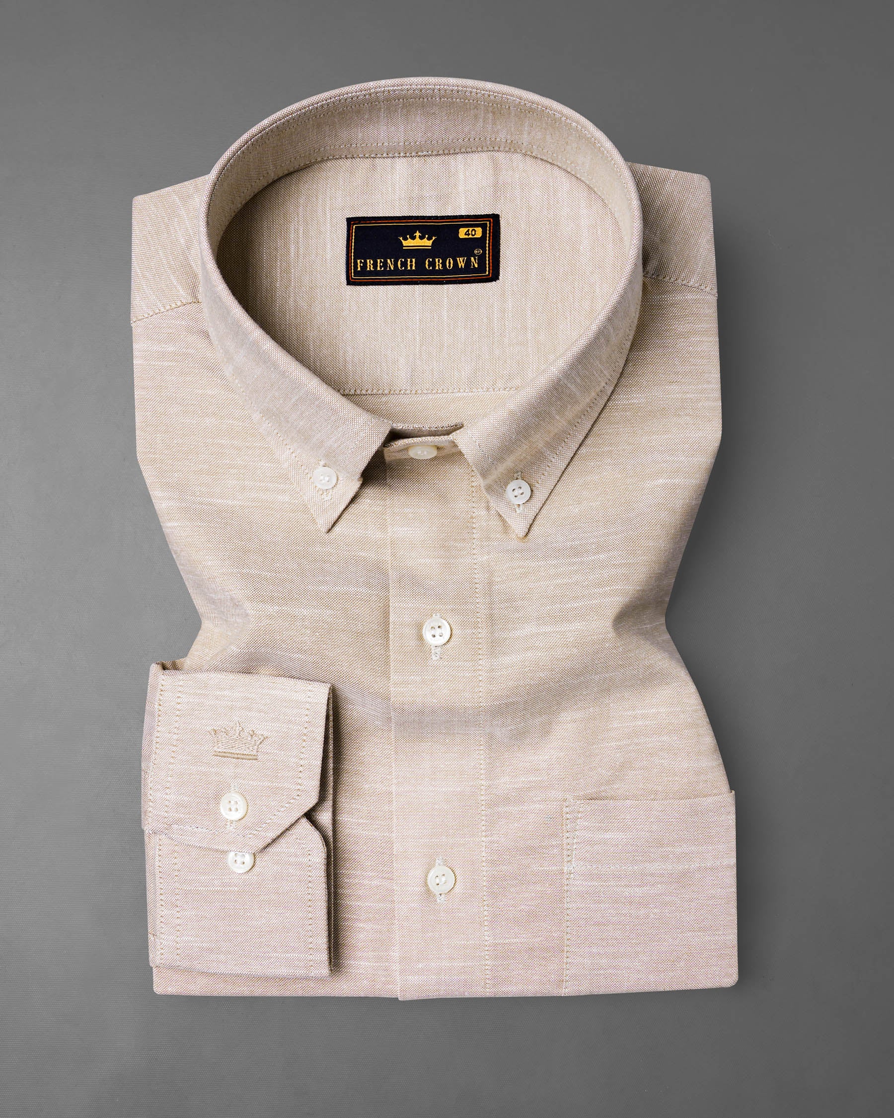 Fawn Light Brown Royal Oxford Shirt 7881-BD-38, 7881-BD-H-38, 7881-BD-39, 7881-BD-H-39, 7881-BD-40, 7881-BD-H-40, 7881-BD-42, 7881-BD-H-42, 7881-BD-44, 7881-BD-H-44, 7881-BD-46, 7881-BD-H-46, 7881-BD-48, 7881-BD-H-48, 7881-BD-50, 7881-BD-H-50, 7881-BD-52, 7881-BD-H-52