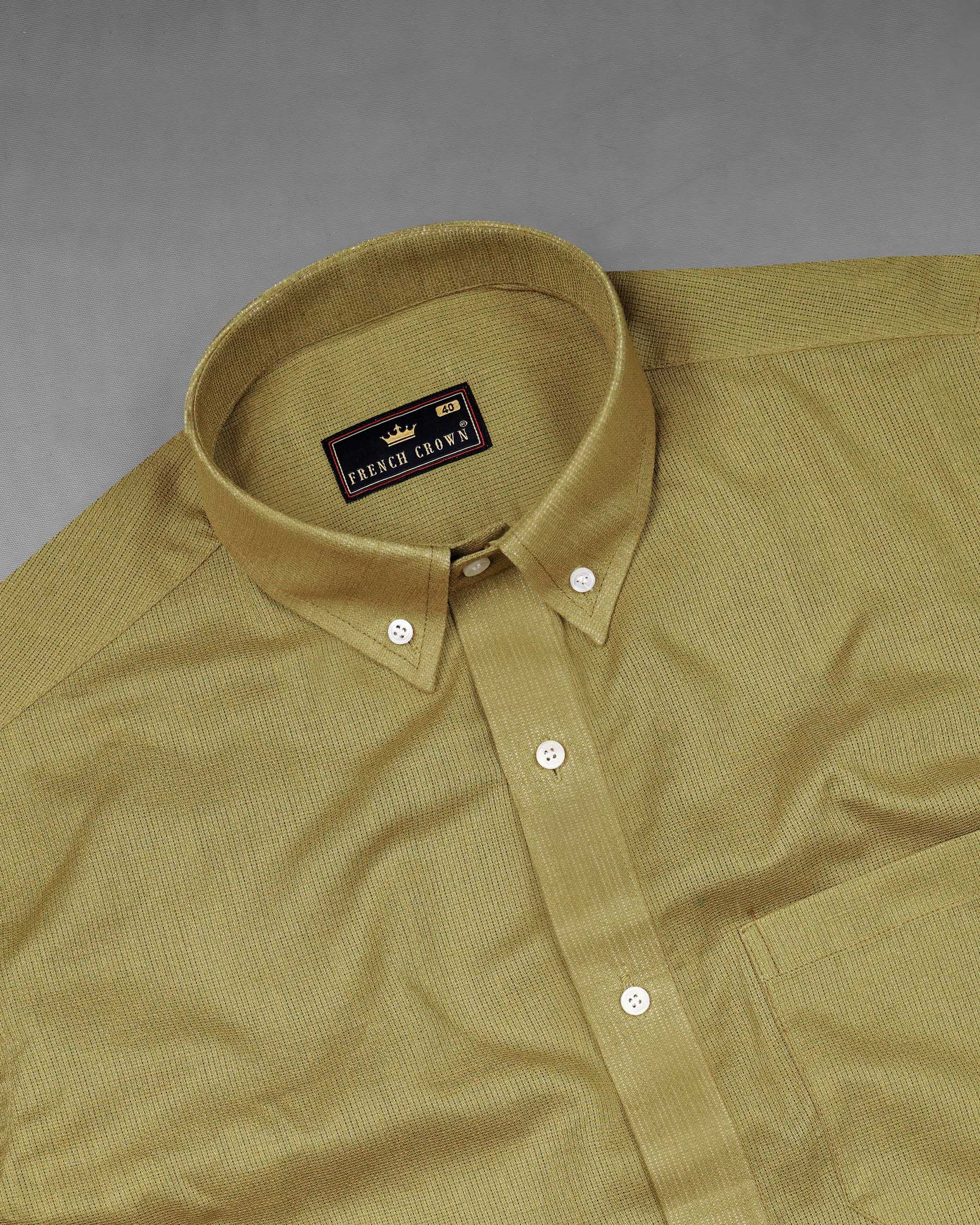 Teak Yellow Dobby Textured Premium Giza Cotton Shirt 7884-BD-38, 7884-BD-H-38, 7884-BD-39, 7884-BD-H-39, 7884-BD-40, 7884-BD-H-40, 7884-BD-42, 7884-BD-H-42, 7884-BD-44, 7884-BD-H-44, 7884-BD-46, 7884-BD-H-46, 7884-BD-48, 7884-BD-H-48, 7884-BD-50, 7884-BD-H-50, 7884-BD-52, 7884-BD-H-52