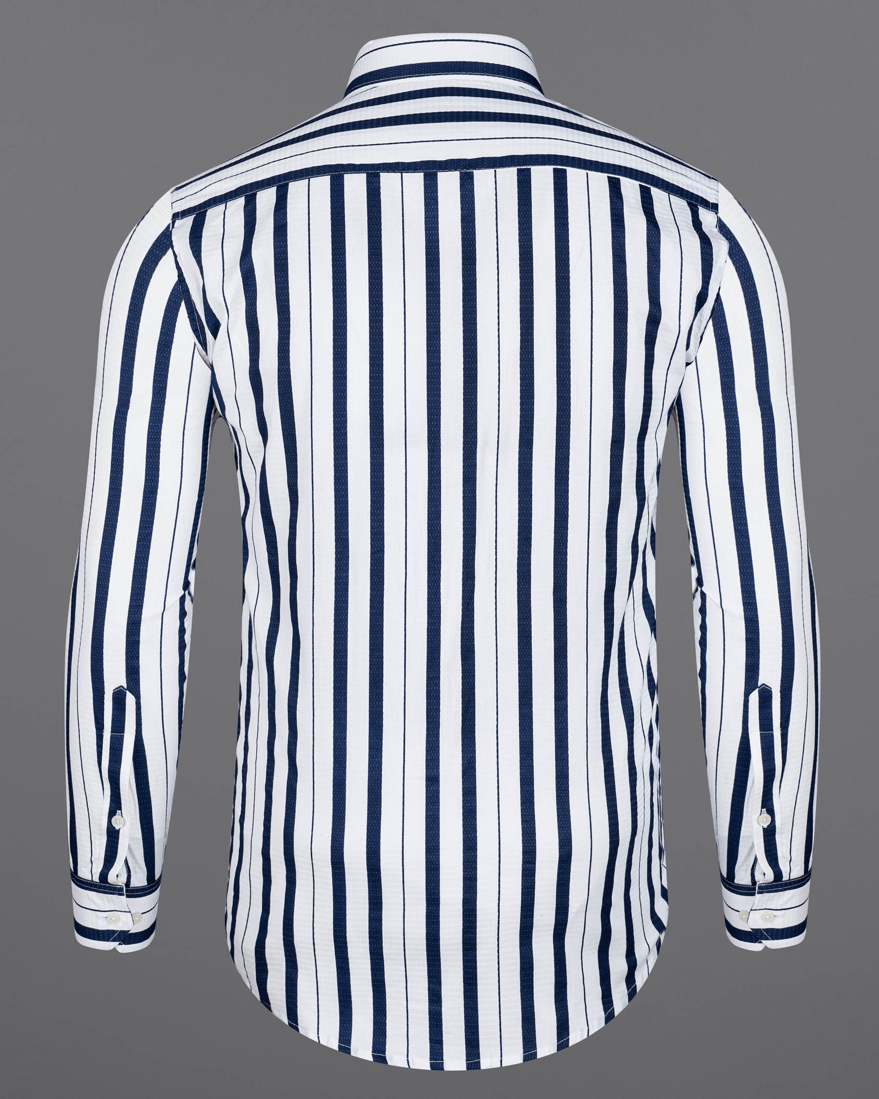 Bright White and Tangaroa Blue Striped Dobby Textured Premium Giza Cotton Shirt 7887-38, 7887-H-38, 7887-39, 7887-H-39, 7887-40, 7887-H-40, 7887-42, 7887-H-42, 7887-44, 7887-H-44, 7887-46, 7887-H-46, 7887-48, 7887-H-48, 7887-50, 7887-H-50, 7887-52, 7887-H-52