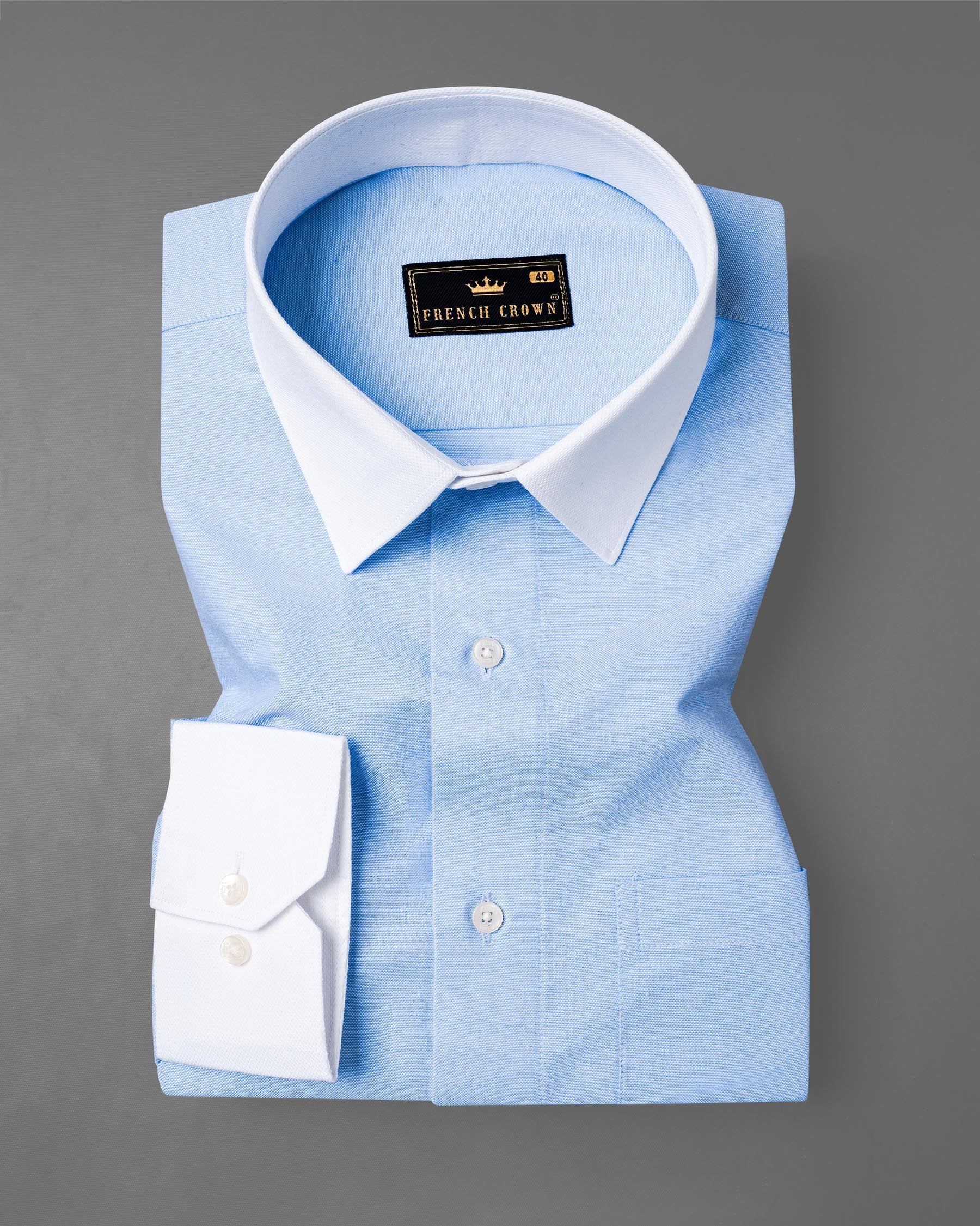 Spindle Blue With White Collar And Cuff Royal Oxford Shirt 7902-WCC-38, 7902-WCC-H-38, 7902-WCC-39, 7902-WCC-H-39, 7902-WCC-40, 7902-WCC-H-40, 7902-WCC-42, 7902-WCC-H-42, 7902-WCC-44, 7902-WCC-H-44, 7902-WCC-46, 7902-WCC-H-46, 7902-WCC-48, 7902-WCC-H-48, 7902-WCC-50, 7902-WCC-H-50, 7902-WCC-52, 7902-WCC-H-52