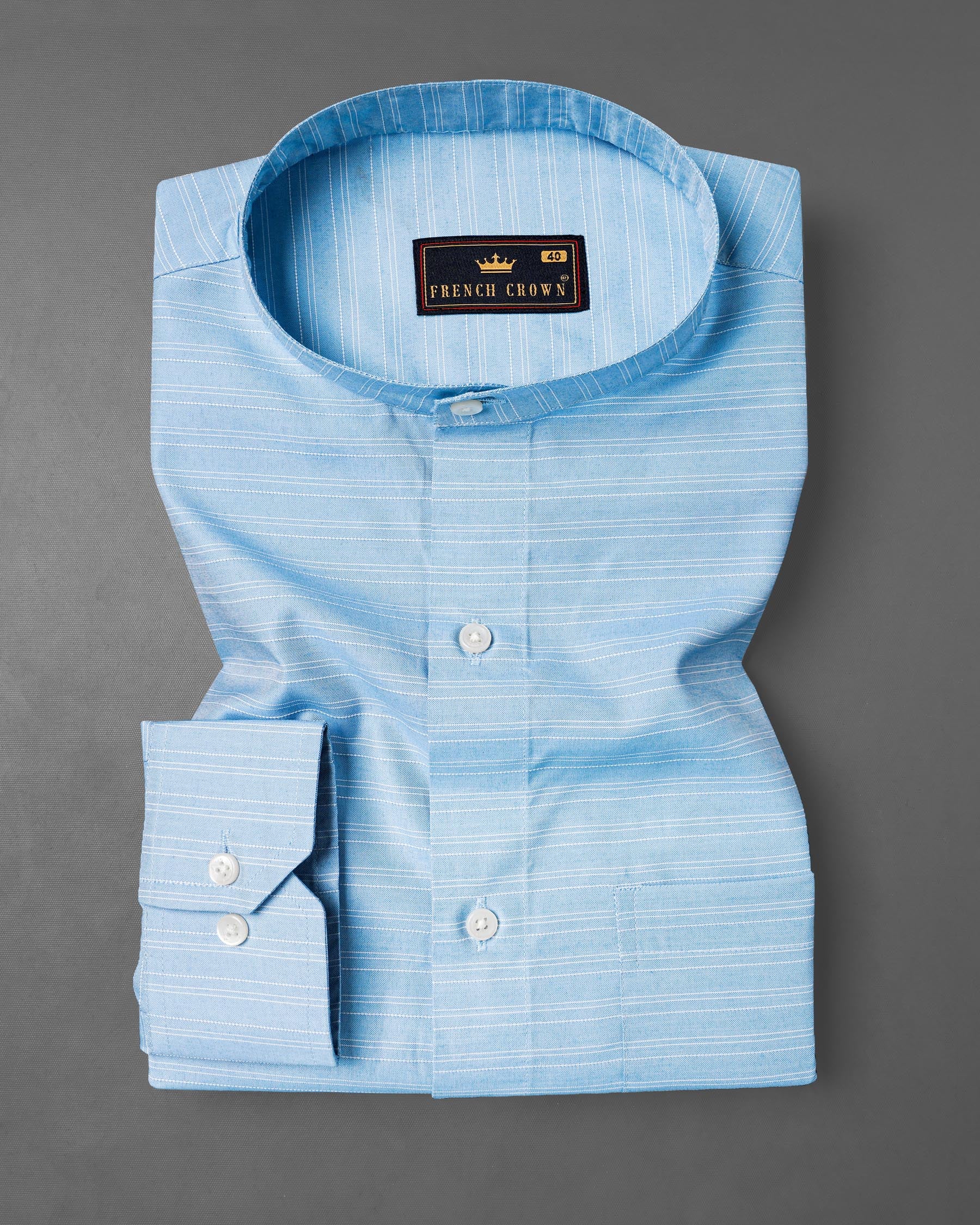 Pale Cerulean Blue With White Striped Dobby Textured Premium Giza Cotton Shirt 7911-M-38, 7911-M-H-38, 7911-M-39, 7911-M-H-39, 7911-M-40, 7911-M-H-40, 7911-M-42, 7911-M-H-42, 7911-M-44, 7911-M-H-44, 7911-M-46, 7911-M-H-46, 7911-M-48, 7911-M-H-48, 7911-M-50, 7911-M-H-50, 7911-M-52, 7911-M-H-52