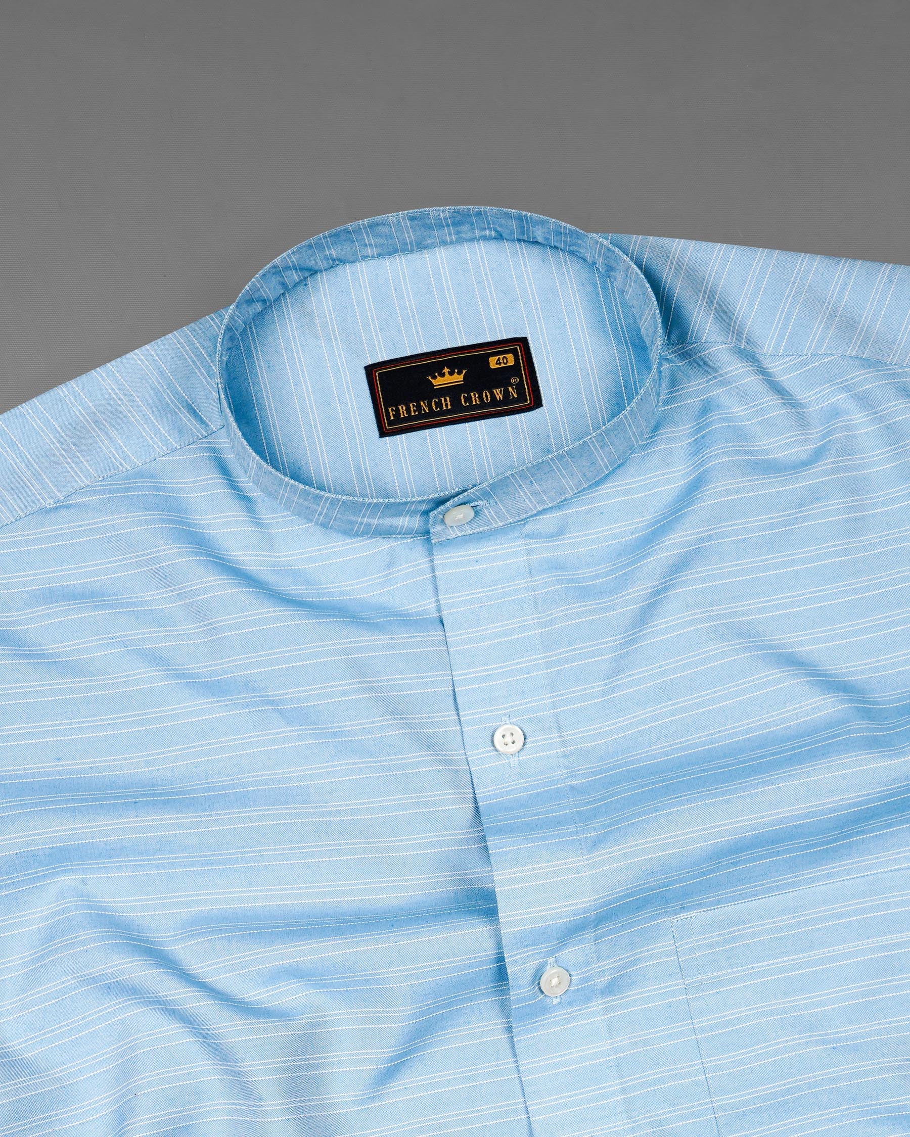 Pale Cerulean Blue With White Striped Dobby Textured Premium Giza Cotton Shirt 7911-M-38, 7911-M-H-38, 7911-M-39, 7911-M-H-39, 7911-M-40, 7911-M-H-40, 7911-M-42, 7911-M-H-42, 7911-M-44, 7911-M-H-44, 7911-M-46, 7911-M-H-46, 7911-M-48, 7911-M-H-48, 7911-M-50, 7911-M-H-50, 7911-M-52, 7911-M-H-52