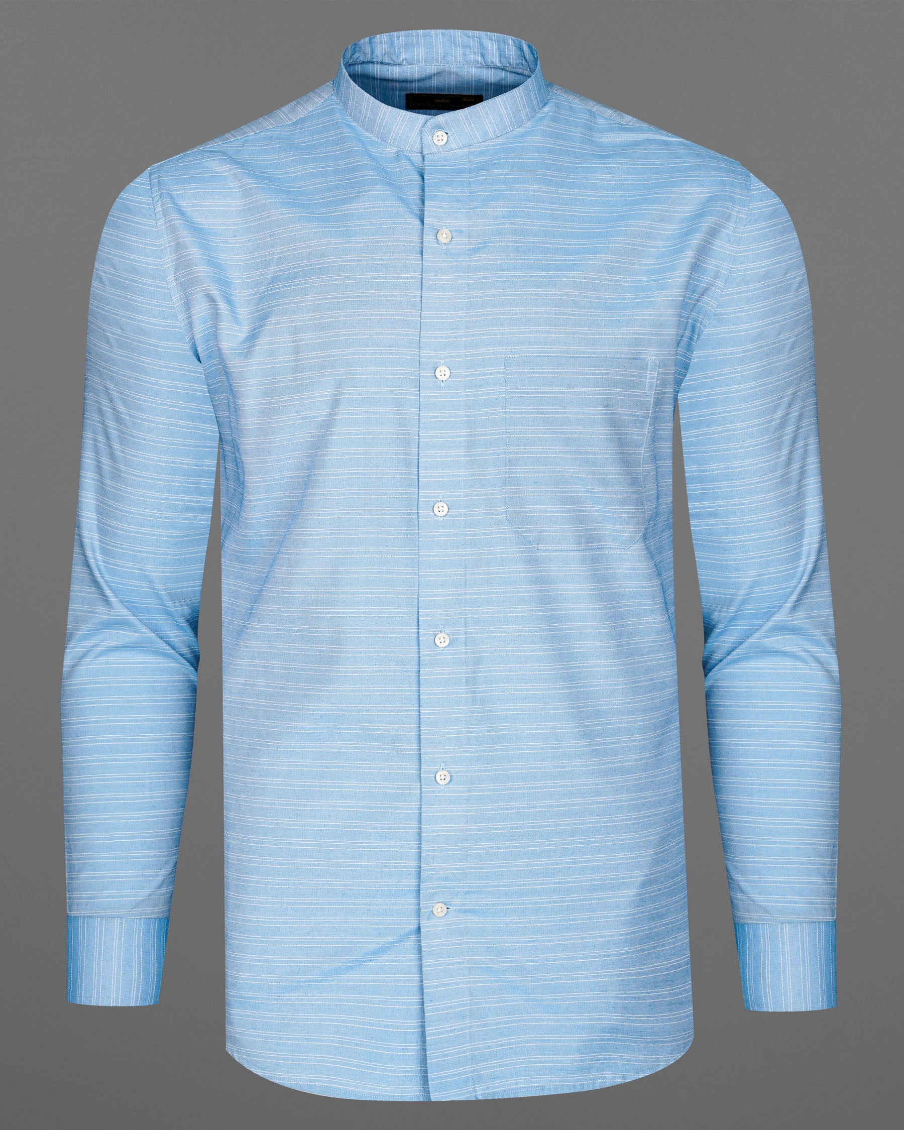 Pale Cerulean Blue With White Striped Dobby Textured Premium Giza Cotton Shirt 7911-M-38, 7911-M-H-38, 7911-M-39, 7911-M-H-39, 7911-M-40, 7911-M-H-40, 7911-M-42, 7911-M-H-42, 7911-M-44, 7911-M-H-44, 7911-M-46, 7911-M-H-46, 7911-M-48, 7911-M-H-48, 7911-M-50, 7911-M-H-50, 7911-M-52, 7911-M-H-52