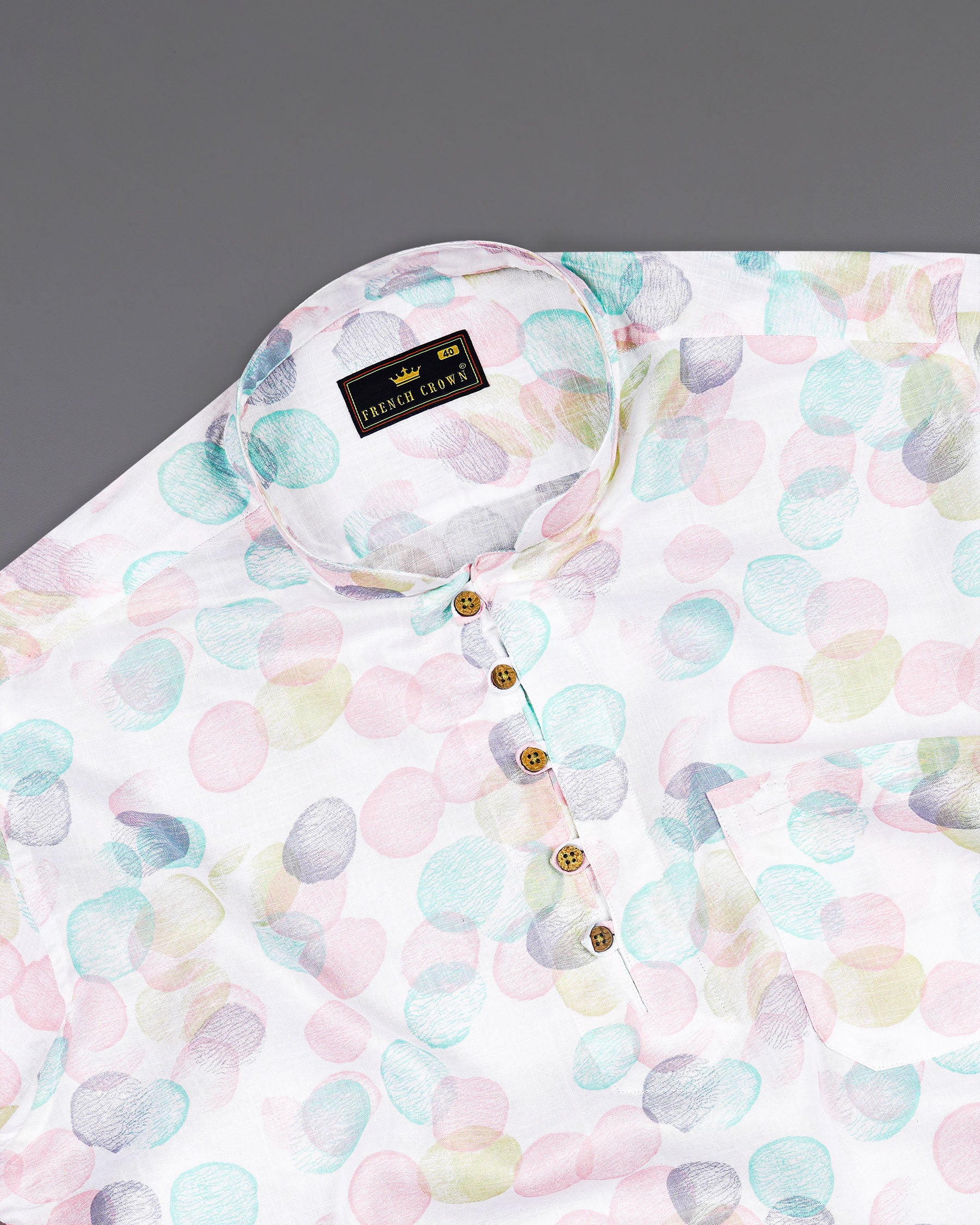 Iceberg Blue and Quill Pink Polka Dotted Premium Tencel Kurta Shirt 7923-KS-38, 7923-KS-H-38, 7923-KS-39, 7923-KS-H-39, 7923-KS-40, 7923-KS-H-40, 7923-KS-42, 7923-KS-H-42, 7923-KS-44, 7923-KS-H-44, 7923-KS-46, 7923-KS-H-46, 7923-KS-48, 7923-KS-H-48, 7923-KS-50, 7923-KS-H-50, 7923-KS-52, 7923-KS-H-52