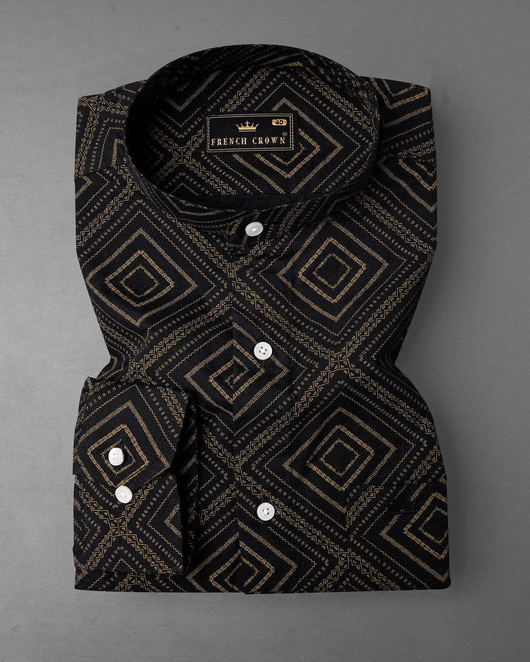 Ava Cotton Jersey Button-Down Shirt - Black