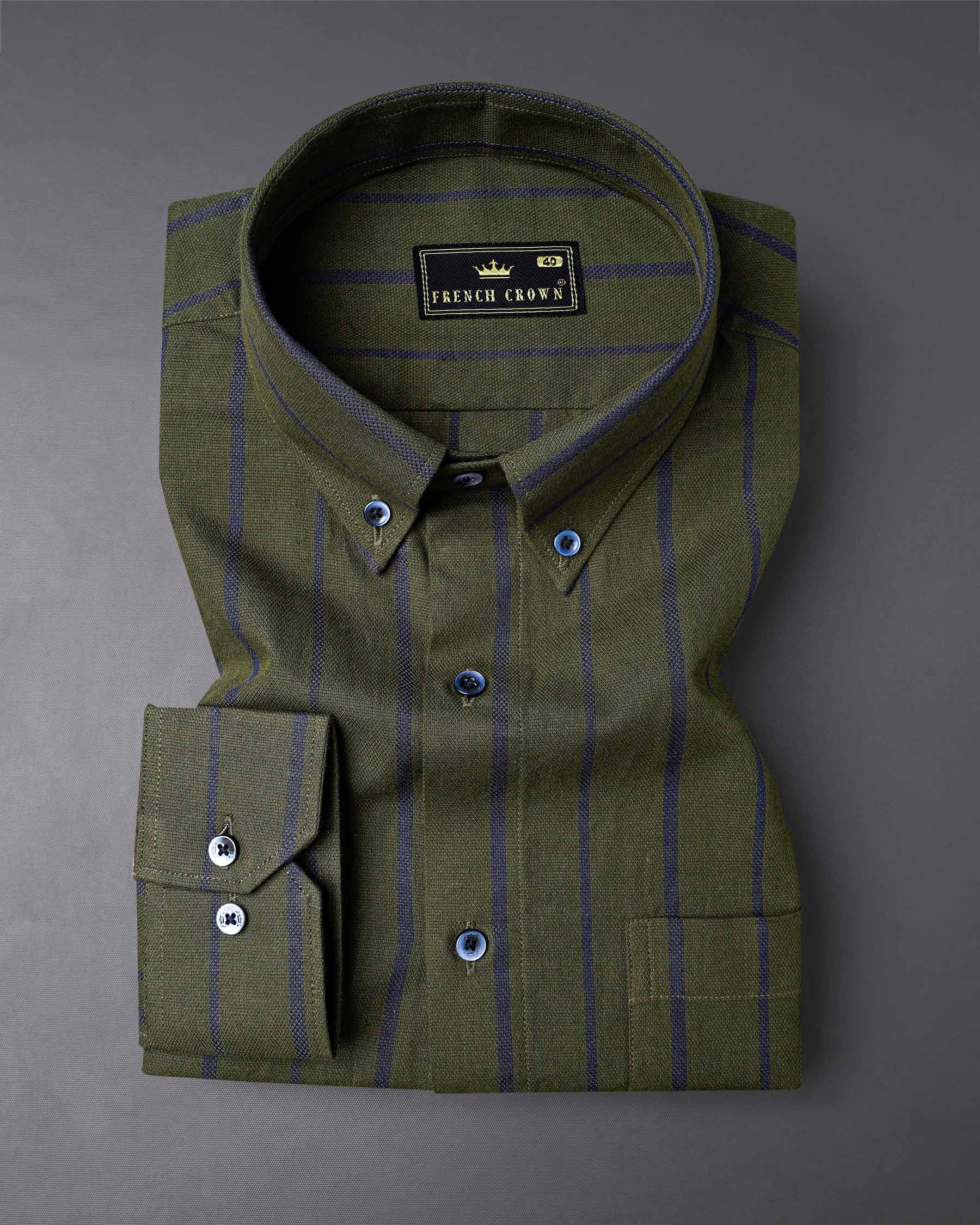 Taupe Green With Valhalla Navy Blue Striped Dobby Textured Premium Giza Cotton Shirt 7930-BD-BLE-38, 7930-BD-BLE-H-38, 7930-BD-BLE-39, 7930-BD-BLE-H-39, 7930-BD-BLE-40, 7930-BD-BLE-H-40, 7930-BD-BLE-42, 7930-BD-BLE-H-42, 7930-BD-BLE-44, 7930-BD-BLE-H-44, 7930-BD-BLE-46, 7930-BD-BLE-H-46, 7930-BD-BLE-48, 7930-BD-BLE-H-48, 7930-BD-BLE-50, 7930-BD-BLE-H-50, 7930-BD-BLE-52, 7930-BD-BLE-H-52