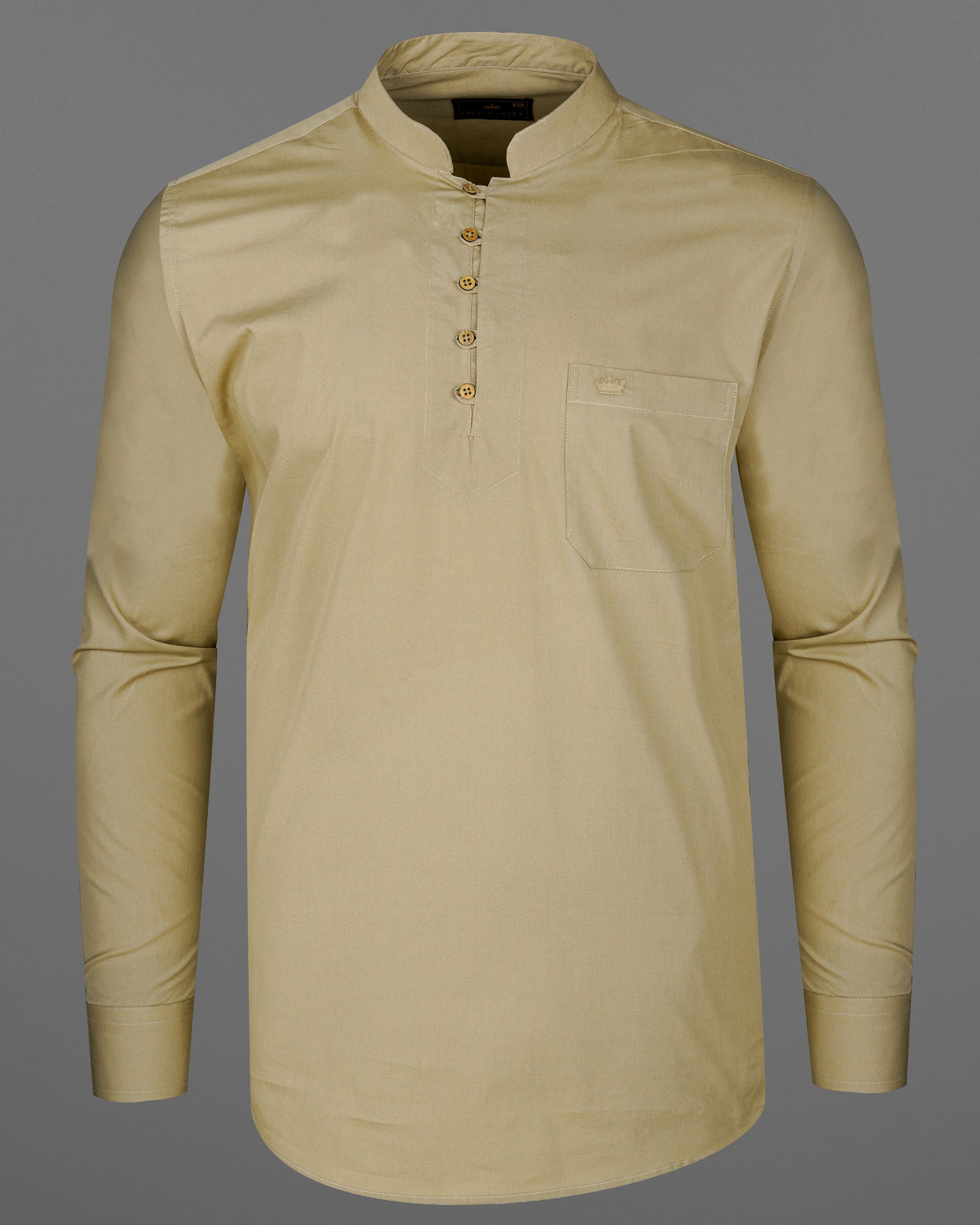 Rodeo Dust Brown Premium Cotton Kurta Shirt