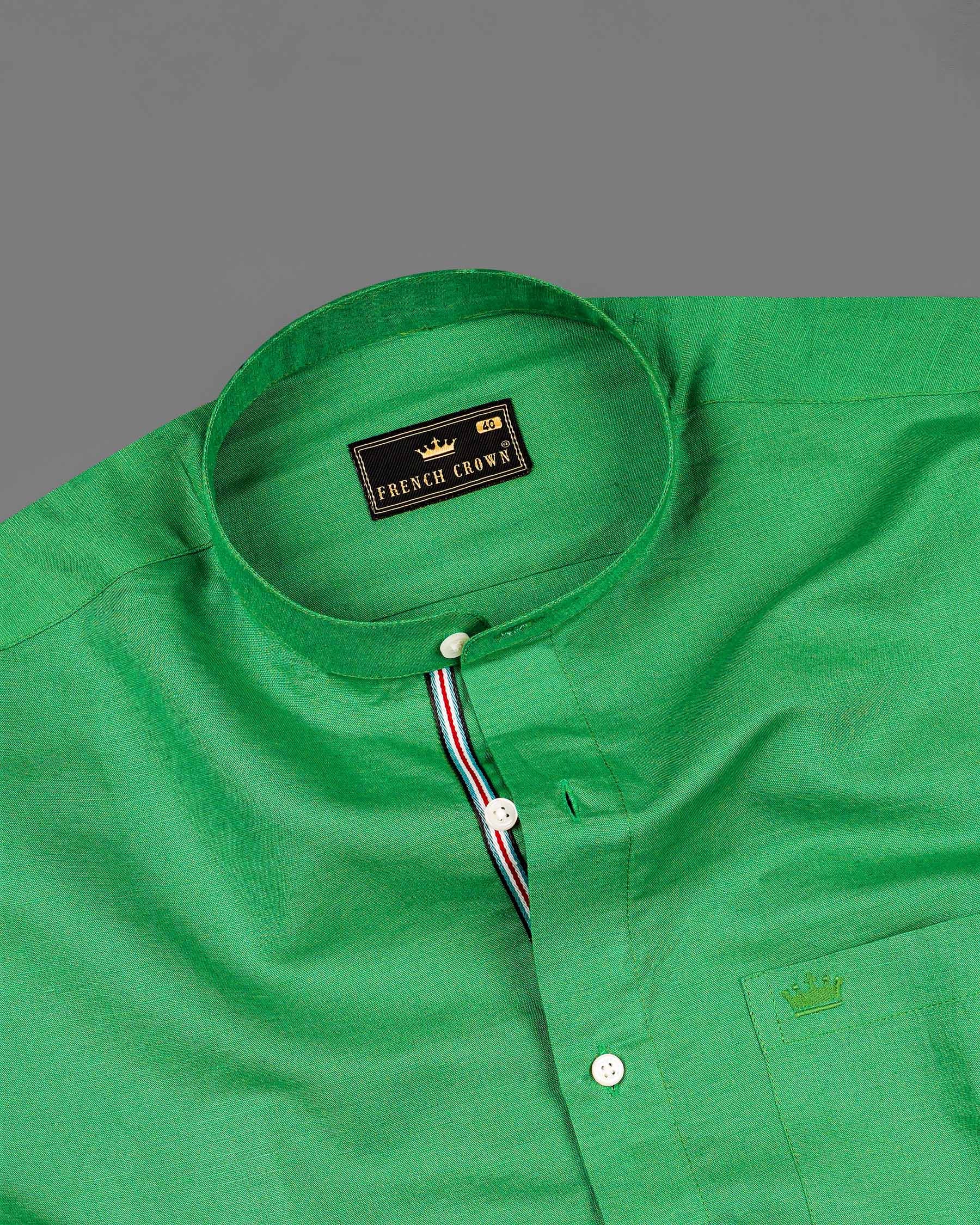 Salem Green Luxurious Linen Mandarin Collar Shirt 7944-M-P-38, 7944-M-P-H-38, 7944-M-P-39, 7944-M-P-H-39, 7944-M-P-40, 7944-M-P-H-40, 7944-M-P-42, 7944-M-P-H-42, 7944-M-P-44, 7944-M-P-H-44, 7944-M-P-46, 7944-M-P-H-46, 7944-M-P-48, 7944-M-P-H-48, 7944-M-P-50, 7944-M-P-H-50, 7944-M-P-52, 7944-M-P-H-52