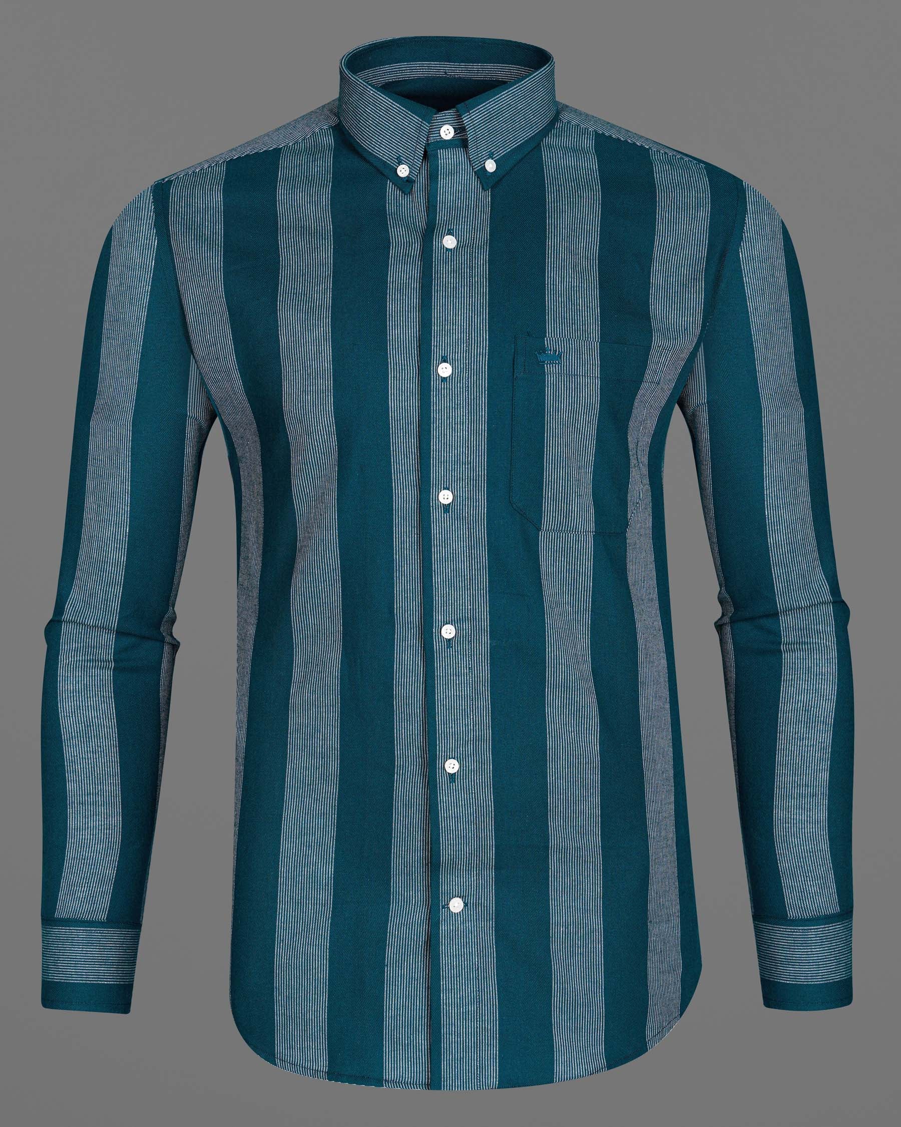 Cyprus Sea Blue with Bright White Striped Herringbone Premium Cotton Shirt 7951-BD-38,7951-BD-H-38,7951-BD-39,7951-BD-H-39,7951-BD-40,7951-BD-H-40,7951-BD-42,7951-BD-H-42,7951-BD-44,7951-BD-H-44,7951-BD-46,7951-BD-H-46,7951-BD-48,7951-BD-H-48,7951-BD-50,7951-BD-H-50,7951-BD-52,7951-BD-H-52