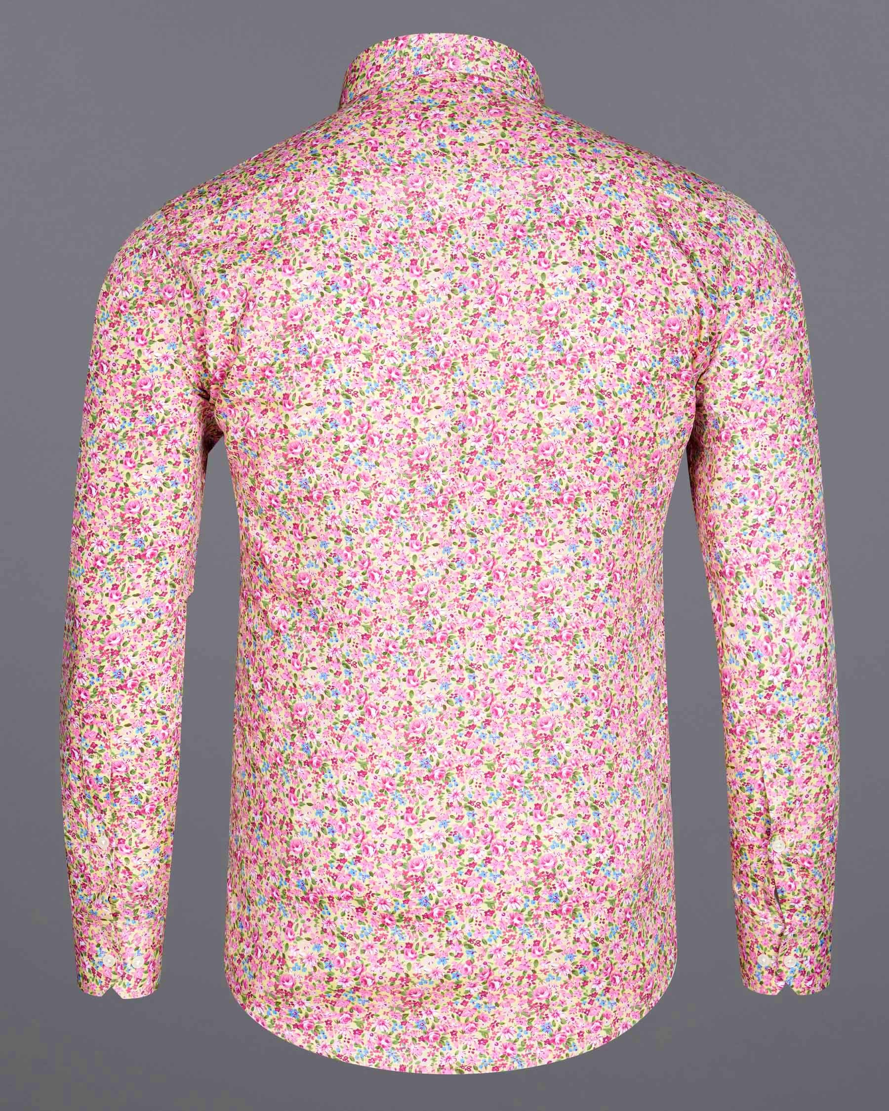 Cupid Pink With Multicolored Ditzy Printed Premium Cotton Shirt 7963-38, 7963-H-38, 7963-39, 7963-H-39, 7963-40, 7963-H-40, 7963-42, 7963-H-42, 7963-44, 7963-H-44, 7963-46, 7963-H-46, 7963-48, 7963-H-48, 7963-50, 7963-H-50, 7963-52, 7963-H-52