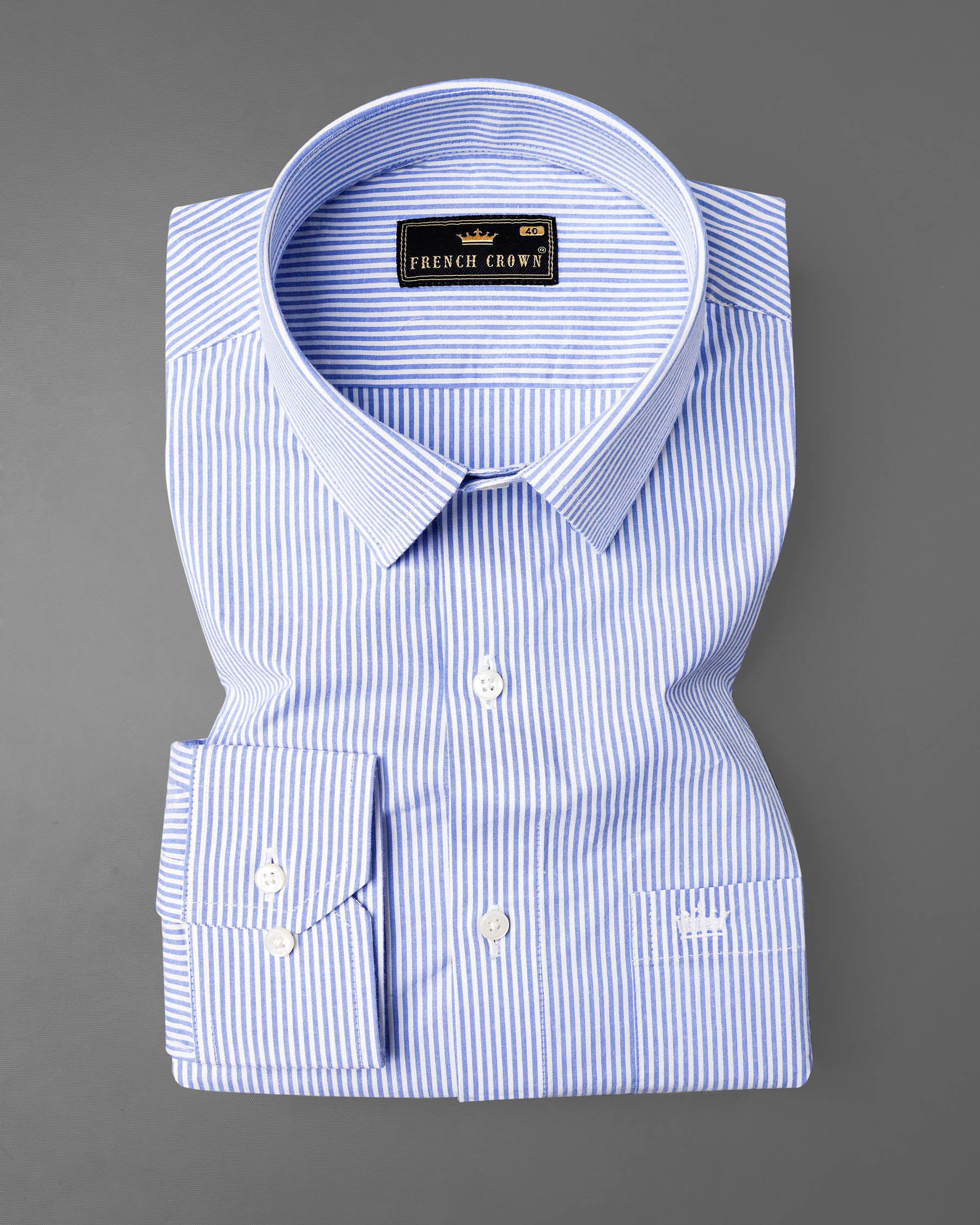 Carolina Blue and White Pin Striped Premium Cotton Shirt 7964-38, 7964-H-38, 7964-39, 7964-H-39, 7964-40, 7964-H-40, 7964-42, 7964-H-42, 7964-44, 7964-H-44, 7964-46, 7964-H-46, 7964-48, 7964-H-48, 7964-50, 7964-H-50, 7964-52, 7964-H-52