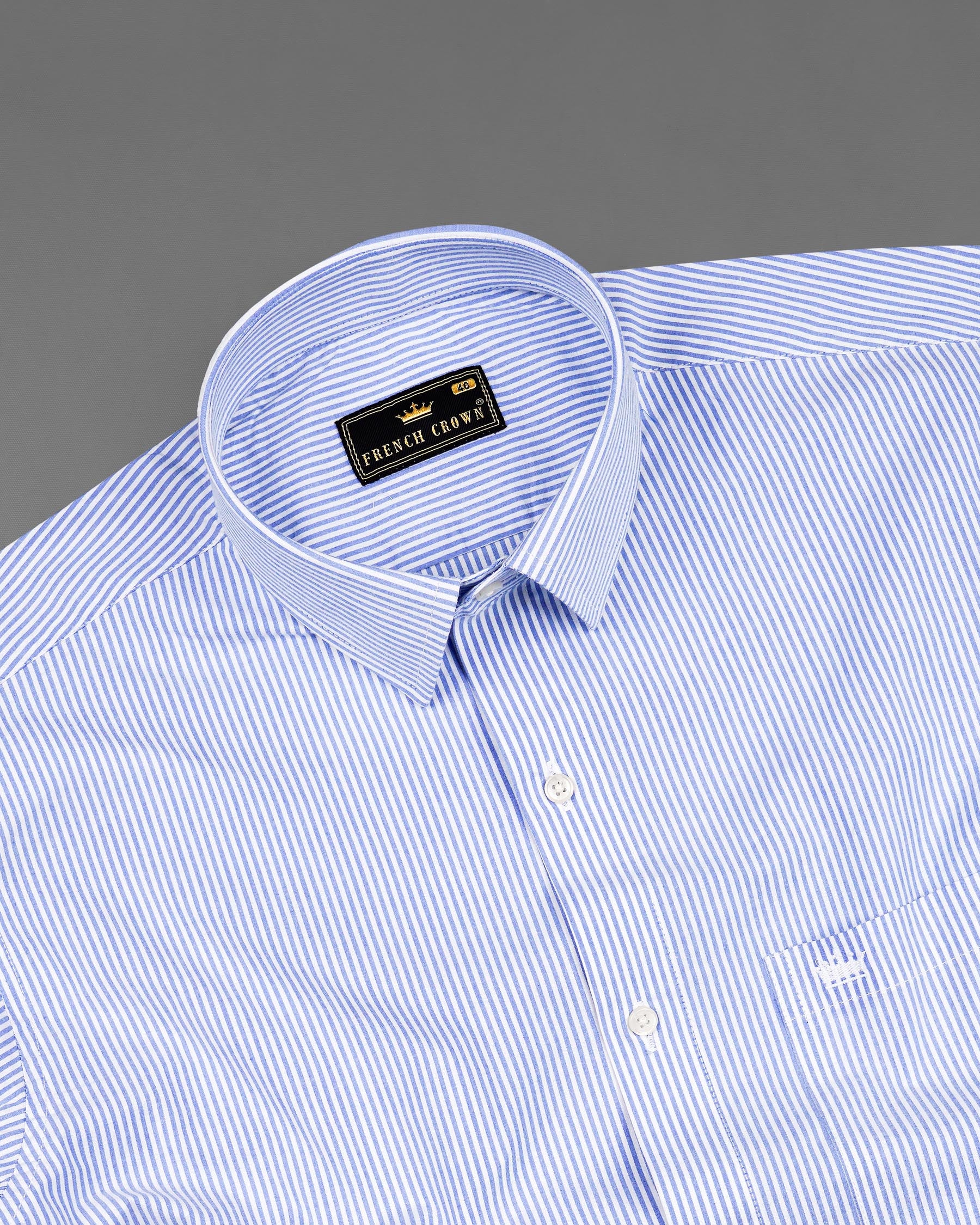 Carolina Blue and White Pin Striped Premium Cotton Shirt 7964-38, 7964-H-38, 7964-39, 7964-H-39, 7964-40, 7964-H-40, 7964-42, 7964-H-42, 7964-44, 7964-H-44, 7964-46, 7964-H-46, 7964-48, 7964-H-48, 7964-50, 7964-H-50, 7964-52, 7964-H-52