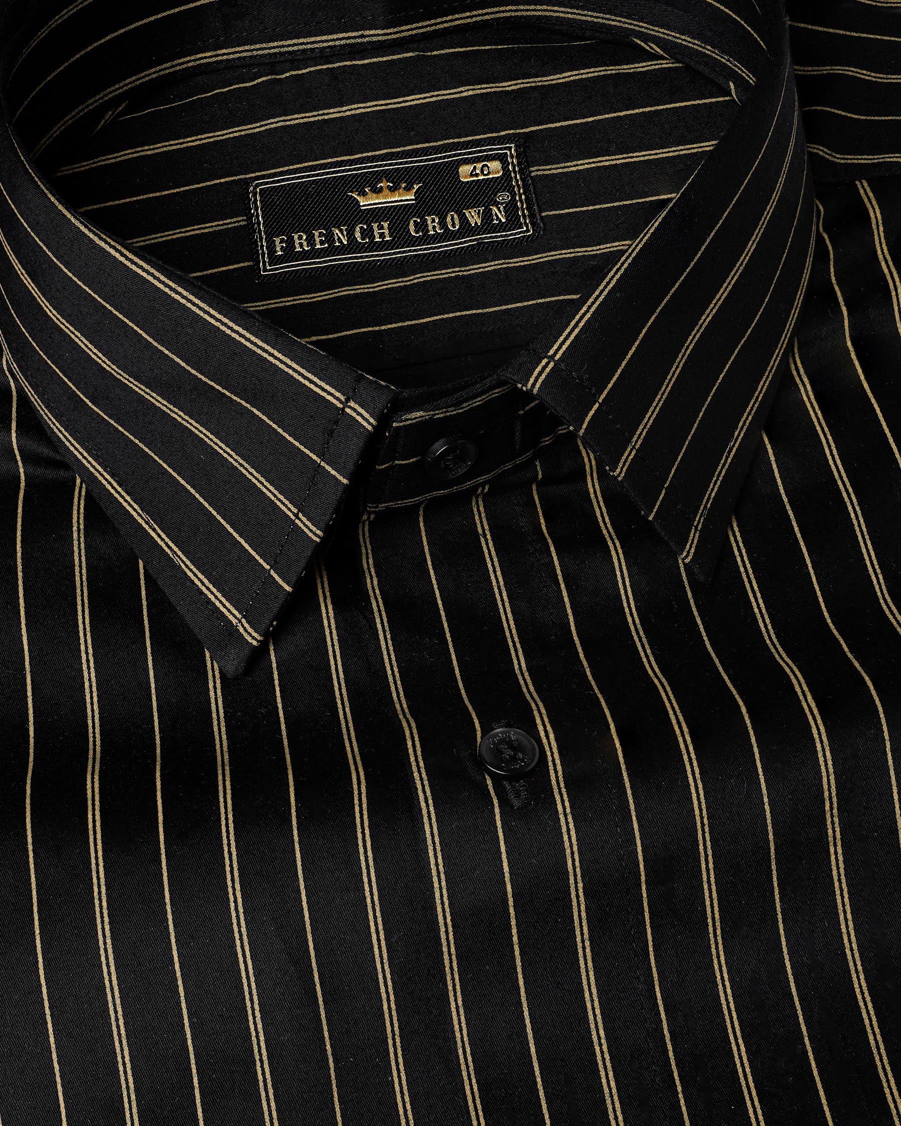 Jade Black with Apache Yellow Pin Striped Super Soft Premium Cotton Shirt 7976-BLK-38, 7976-BLK-H-38, 7976-BLK-39, 7976-BLK-H-39, 7976-BLK-40, 7976-BLK-H-40, 7976-BLK-42, 7976-BLK-H-42, 7976-BLK-44, 7976-BLK-H-44, 7976-BLK-46, 7976-BLK-H-46, 7976-BLK-48, 7976-BLK-H-48, 7976-BLK-50, 7976-BLK-H-50, 7976-BLK-52, 7976-BLK-H-52