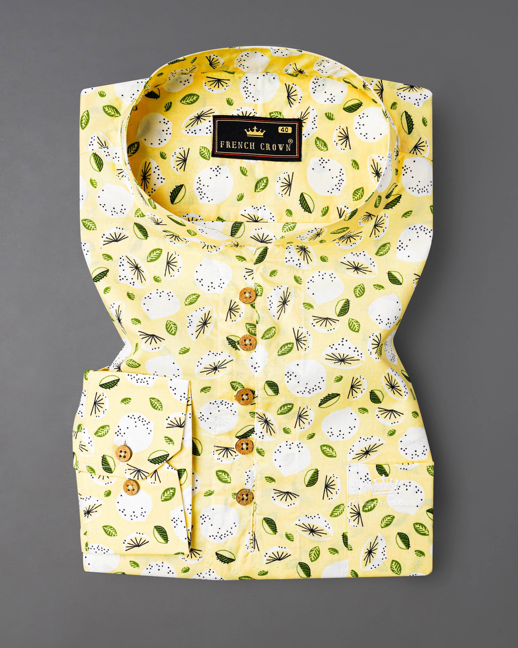 Pale Goldenrod Yellow Floral Printed Premium Cotton Kurta Shirt 7979-KS-38, 7979-KS-H-38, 7979-KS-39, 7979-KS-H-39, 7979-KS-40, 7979-KS-H-40, 7979-KS-42, 7979-KS-H-42, 7979-KS-44, 7979-KS-H-44, 7979-KS-46, 7979-KS-H-46, 7979-KS-48, 7979-KS-H-48, 7979-KS-50, 7979-KS-H-50, 7979-KS-52, 7979-KS-H-52