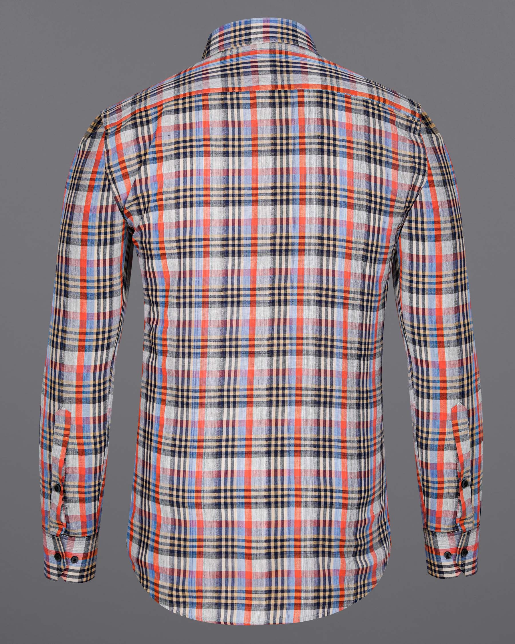 Flame Pea Red and Mirage Navy Blue Plaid Chambray Premium Cotton Shirt 7987-BLK-38, 7987-BLK-H-38, 7987-BLK-39, 7987-BLK-H-39, 7987-BLK-40, 7987-BLK-H-40, 7987-BLK-42, 7987-BLK-H-42, 7987-BLK-44, 7987-BLK-H-44, 7987-BLK-46, 7987-BLK-H-46, 7987-BLK-48, 7987-BLK-H-48, 7987-BLK-50, 7987-BLK-H-50, 7987-BLK-52, 7987-BLK-H-52