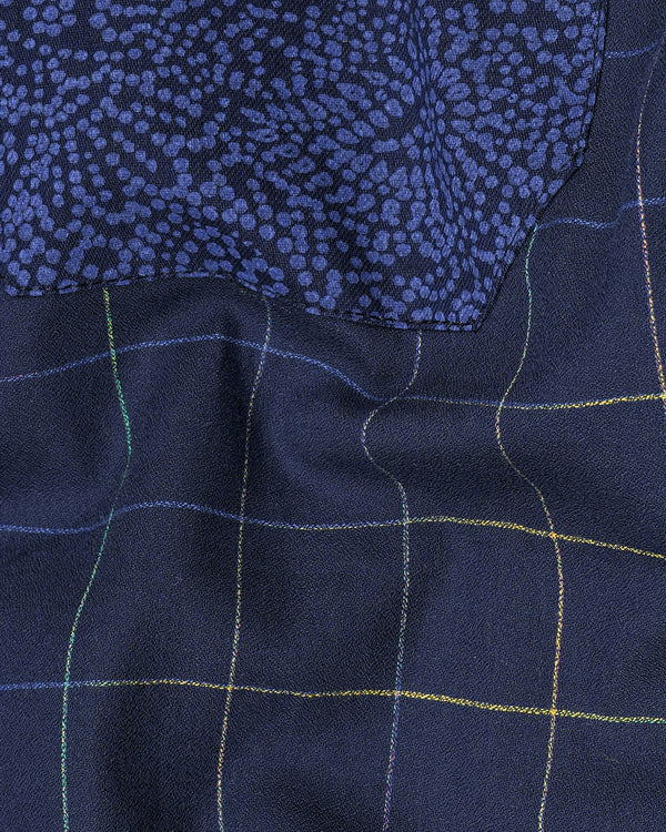 Licorice and Victoria Blue Plaid Dobby Textured Premium Giza Cotton Designer Shirt 8014-P100-38,8014-P100-H-38,8014-P100-39,8014-P100-H-39,8014-P100-40,8014-P100-H-40,8014-P100-42,8014-P100-H-42,8014-P100-44,8014-P100-H-44,8014-P100-46,8014-P100-H-46,8014-P100-48,8014-P100-H-48,8014-P100-50,8014-P100-H-50,8014-P100-52,8014-P100-H-52