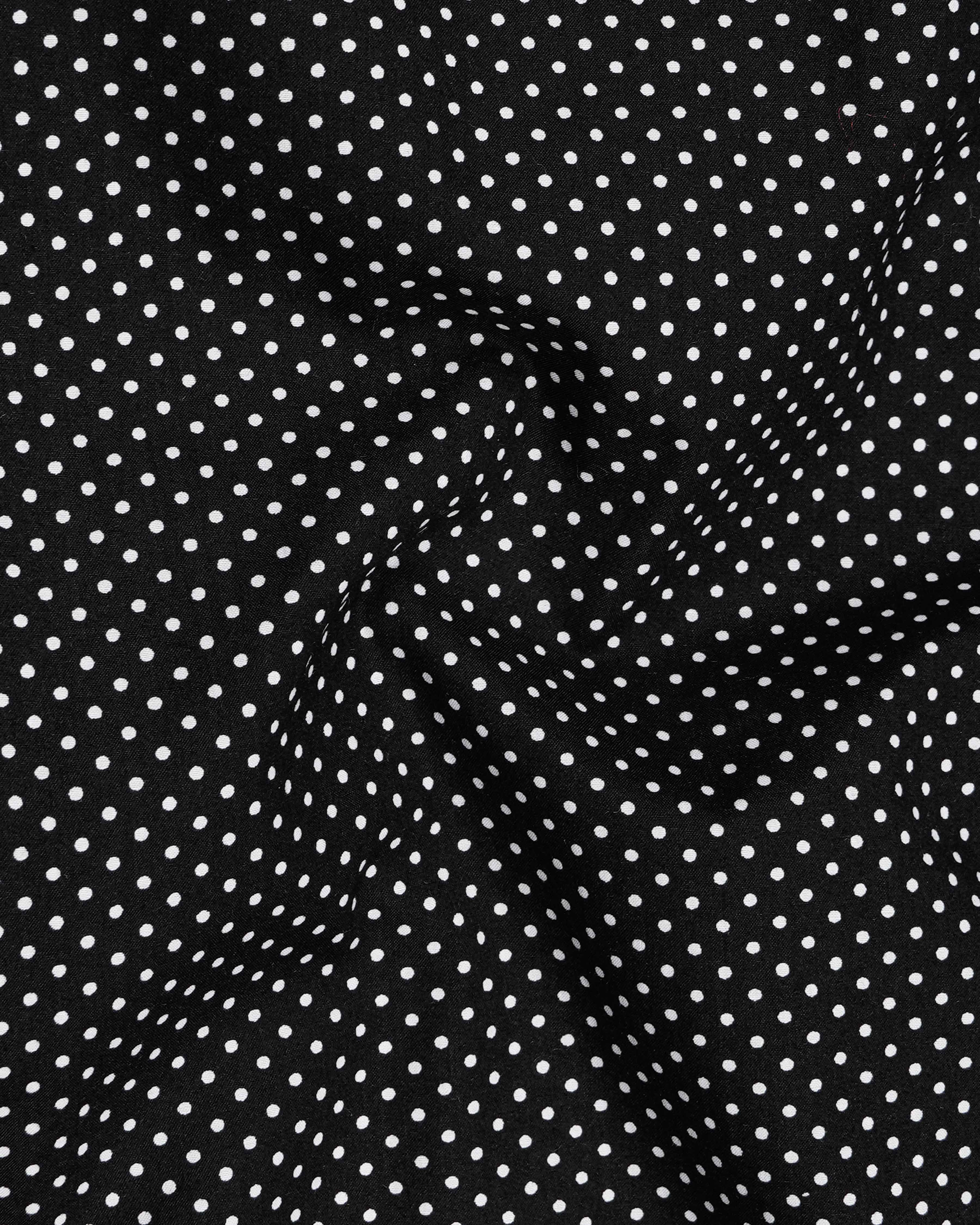 Jade Black and White Polka Premium Cotton Shirt 8049-BLK-38, 8049-BLK-H-38, 8049-BLK-39,8049-BLK-H-39, 8049-BLK-40, 8049-BLK-H-40, 8049-BLK-42, 8049-BLK-H-42, 8049-BLK-44, 8049-BLK-H-44, 8049-BLK-46, 8049-BLK-H-46, 8049-BLK-48, 8049-BLK-H-48, 8049-BLK-50, 8049-BLK-H-50, 8049-BLK-52, 8049-BLK-H-52