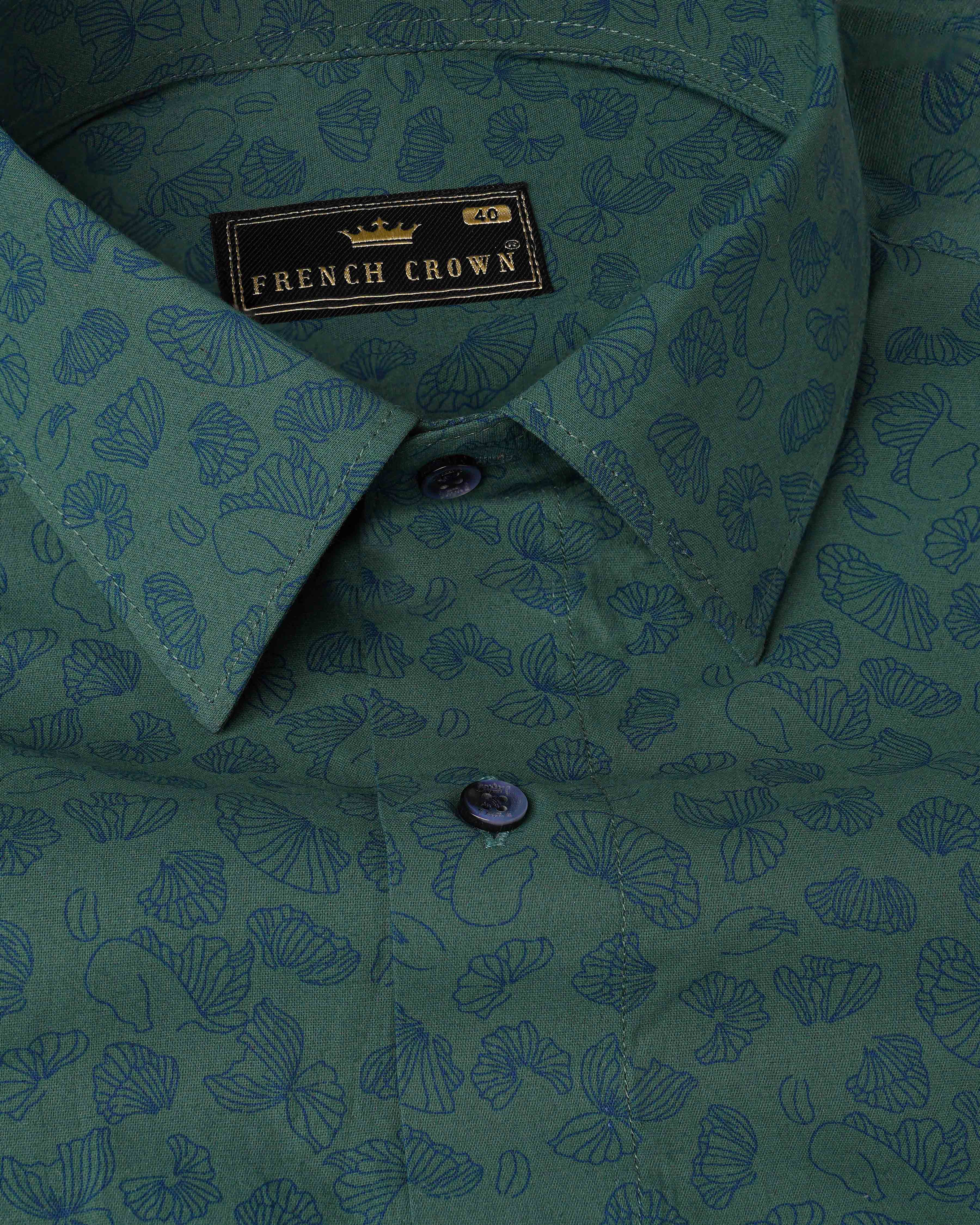 Limed Spruce Sea Green With Floral Printed Premium Cotton Shirt 8076-BLE-38, 8076-BLE-H-38, 8076-BLE-39, 8076-BLE-H-39, 8076-BLE-40, 8076-BLE-H-40, 8076-BLE-42, 8076-BLE-H-42, 8076-BLE-44, 8076-BLE-H-44, 8076-BLE-46, 8076-BLE-H-46, 8076-BLE-48, 8076-BLE-H-48, 8076-BLE-50, 8076-BLE-H-50, 8076-BLE-52, 8076-BLE-H-52