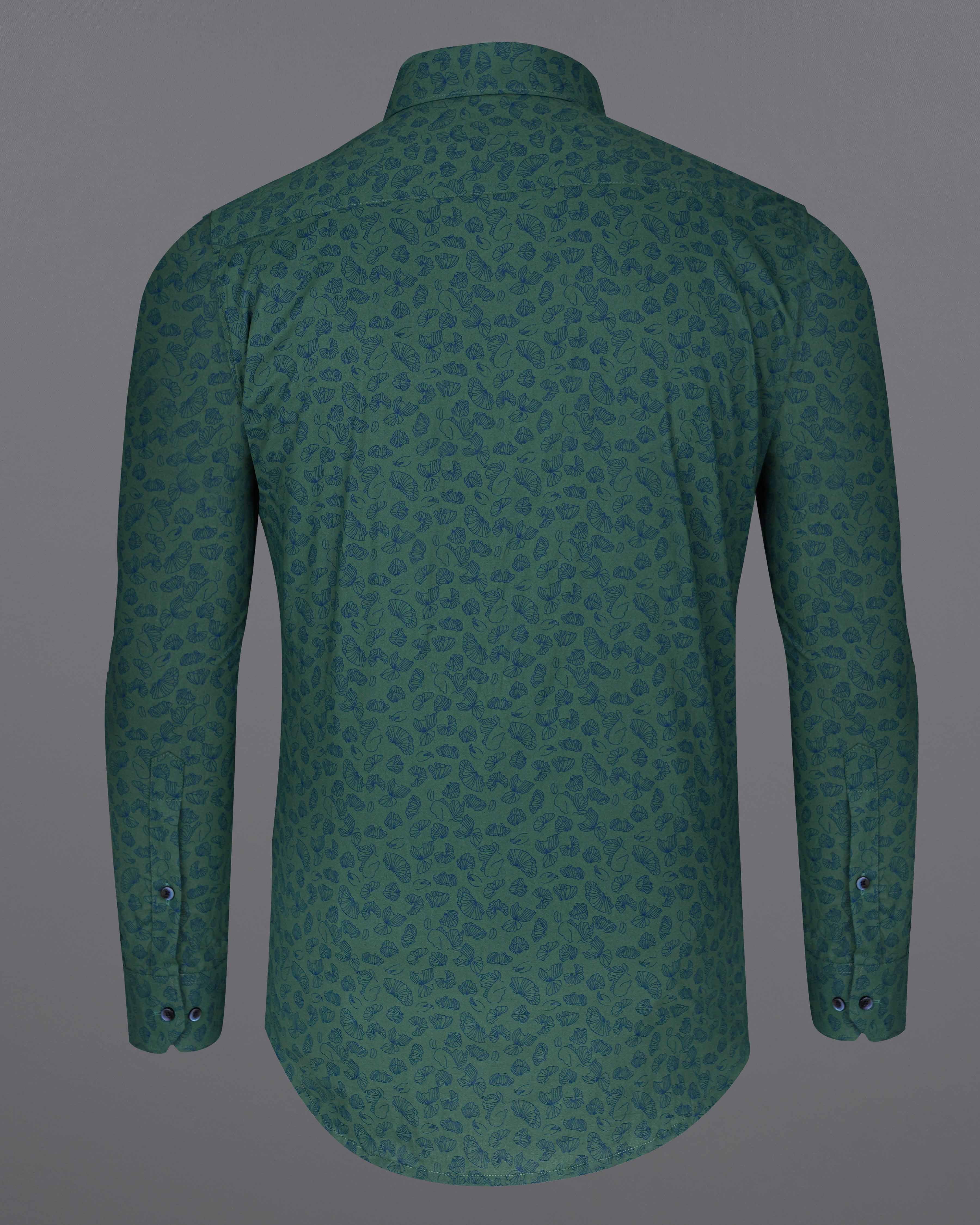 Limed Spruce Sea Green With Floral Printed Premium Cotton Shirt 8076-BLE-38, 8076-BLE-H-38, 8076-BLE-39, 8076-BLE-H-39, 8076-BLE-40, 8076-BLE-H-40, 8076-BLE-42, 8076-BLE-H-42, 8076-BLE-44, 8076-BLE-H-44, 8076-BLE-46, 8076-BLE-H-46, 8076-BLE-48, 8076-BLE-H-48, 8076-BLE-50, 8076-BLE-H-50, 8076-BLE-52, 8076-BLE-H-52