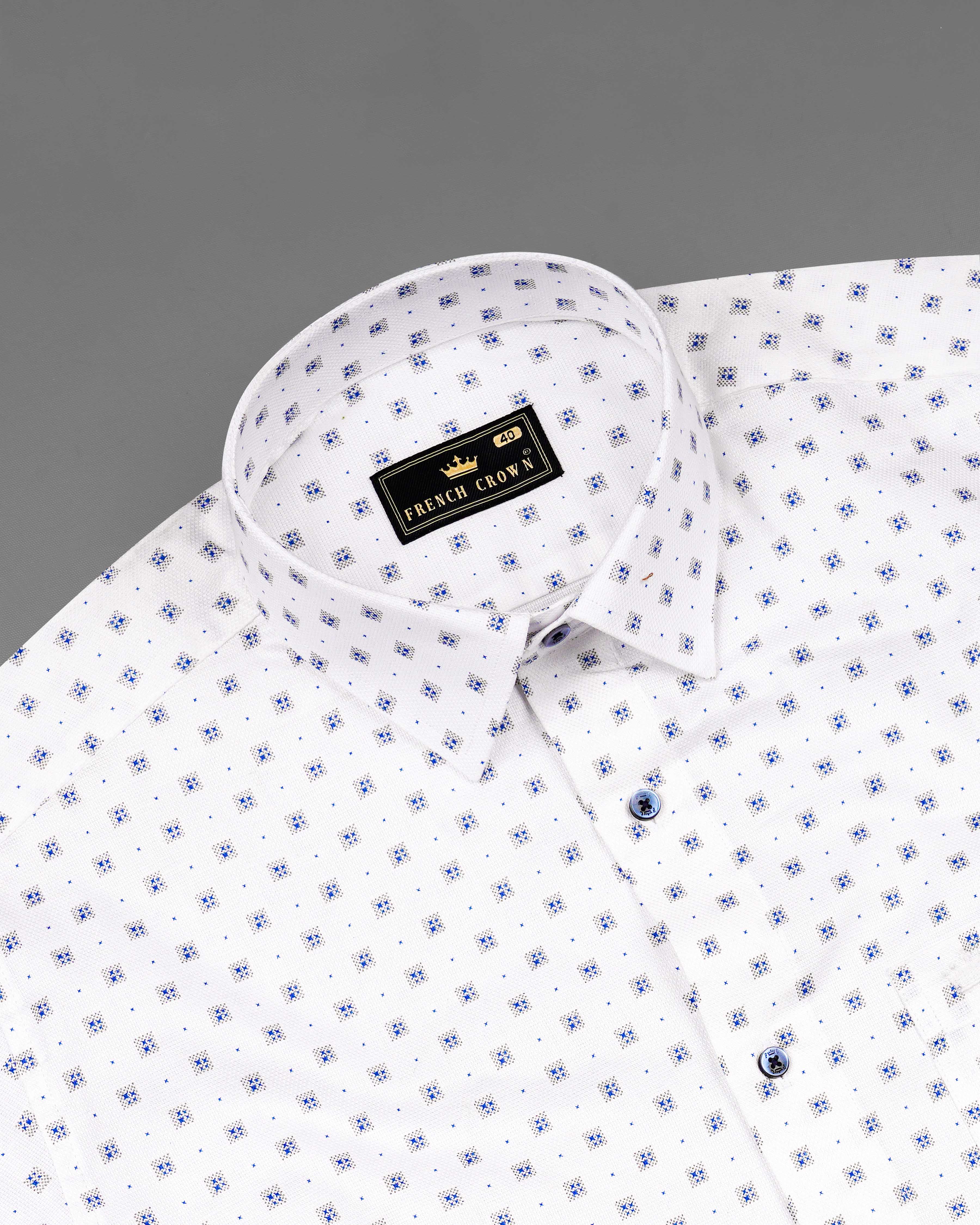 Bright White with Sapphire Blue Dobby Textured Premium Giza Cotton Shirt 8085-BLE-38, 8085-BLE-H-38, 8085-BLE-39, 8085-BLE-H-39, 8085-BLE-40, 8085-BLE-H-40, 8085-BLE-42, 8085-BLE-H-42, 8085-BLE-44, 8085-BLE-H-44, 8085-BLE-46, 8085-BLE-H-46, 8085-BLE-48, 8085-BLE-H-48, 8085-BLE-50, 8085-BLE-H-50, 8085-BLE-52, 8085-BLE-H-52