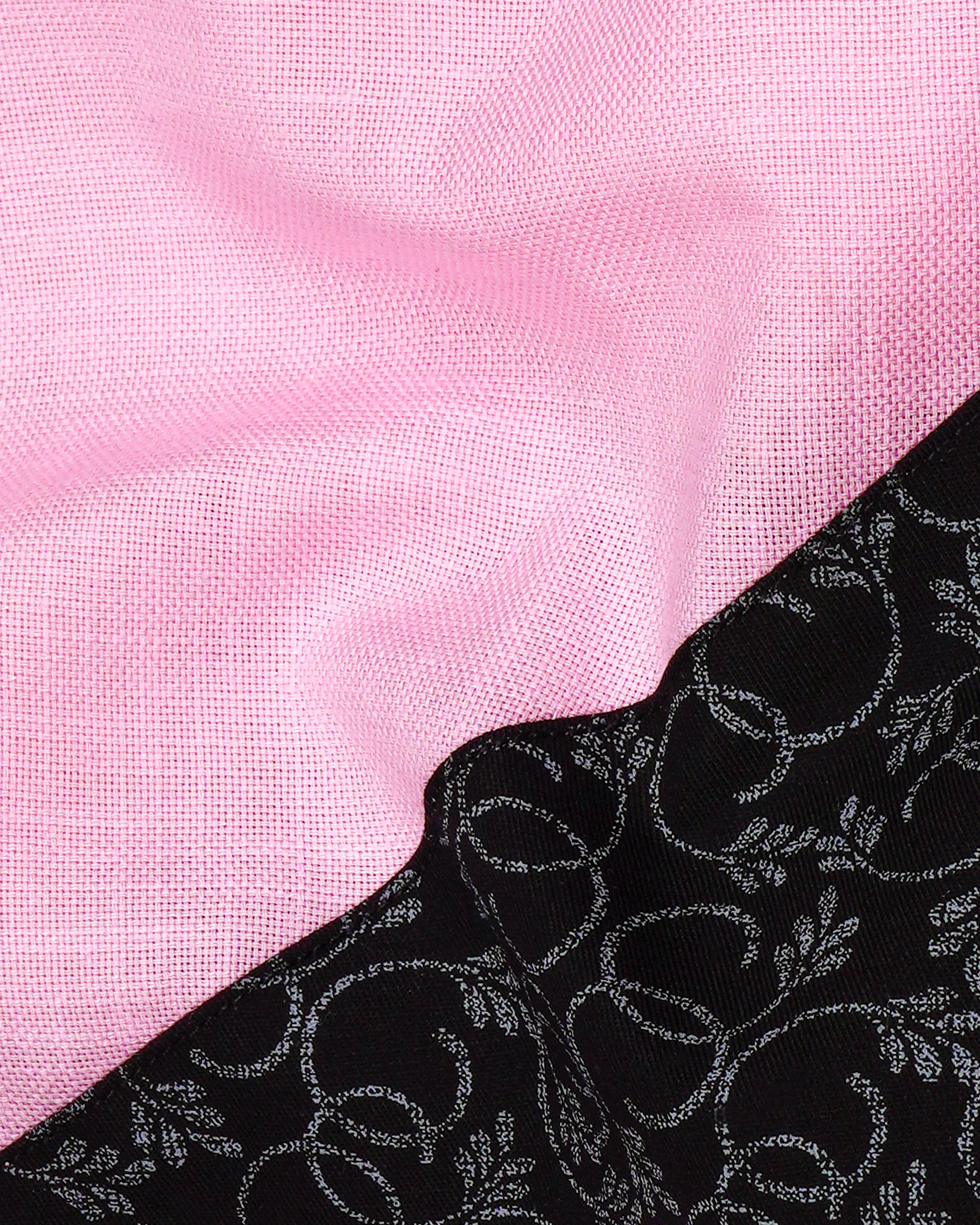 Chantilly Pink with Jade Black Ditsy Dobby Textured Premium Giza Cotton Designer Shirt 8113-P216-38, 8113-P216-H-38, 8113-P216-39, 8113-P216-H-39, 8113-P216-40, 8113-P216-H-40, 8113-P216-42, 8113-P216-H-42, 8113-P216-44, 8113-P216-H-44, 8113-P216-46, 8113-P216-H-46, 8113-P216-48, 8113-P216-H-48, 8113-P216-50, 8113-P216-H-50, 8113-P216-52, 8113-P216-H-52