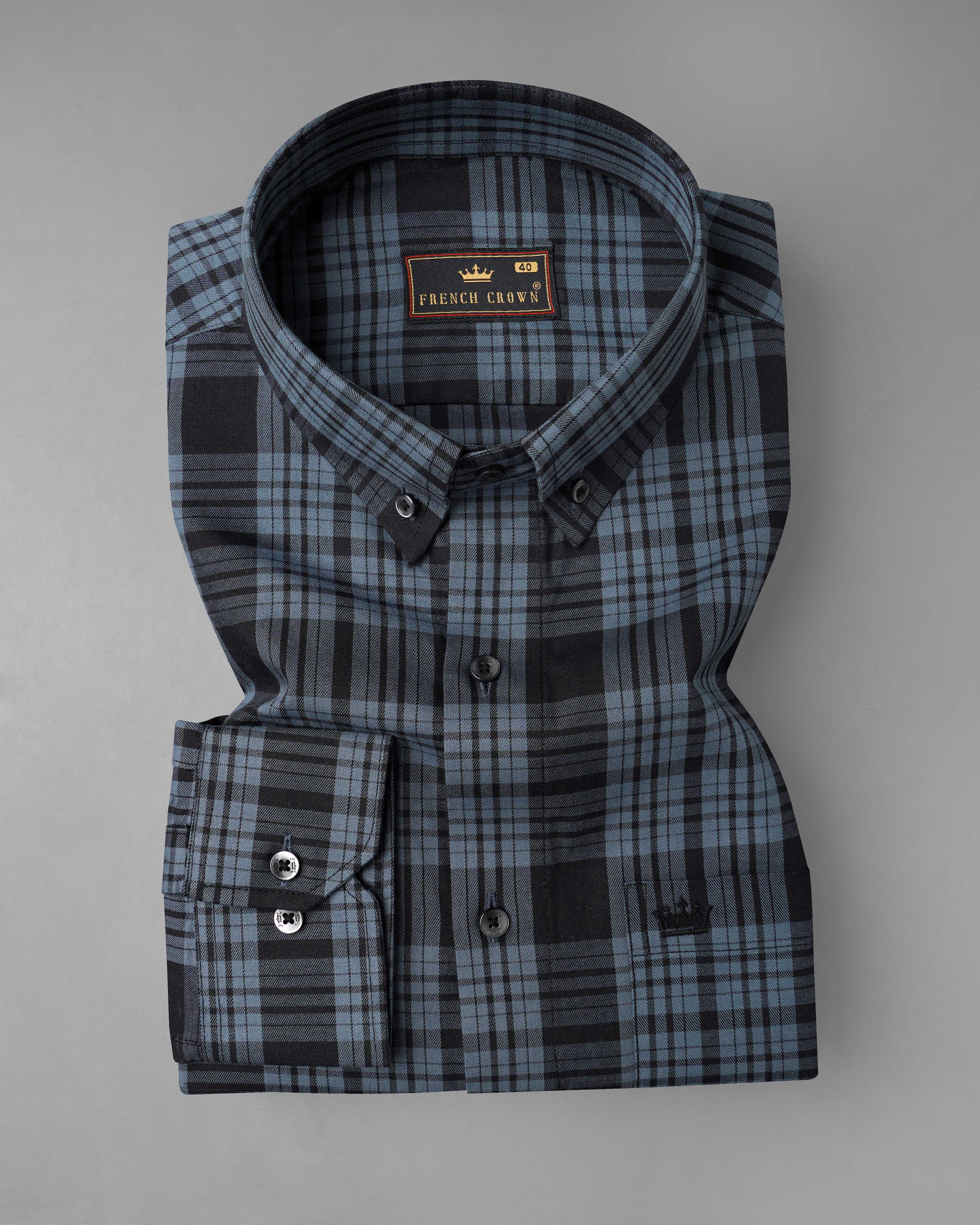 Gunsmoke Gray with Black Twill Plaid Premium Cotton Shirt 8114-BD-BLK-38, 8114-BD-BLK-H-38, 8114-BD-BLK-39, 8114-BD-BLK-H-39, 8114-BD-BLK-40, 8114-BD-BLK-H-40, 8114-BD-BLK-42, 8114-BD-BLK-H-42, 8114-BD-BLK-44, 8114-BD-BLK-H-44, 8114-BD-BLK-46, 8114-BD-BLK-H-46, 8114-BD-BLK-48, 8114-BD-BLK-H-48, 8114-BD-BLK-50, 8114-BD-BLK-H-50, 8114-BD-BLK-52, 8114-BD-BLK-H-52