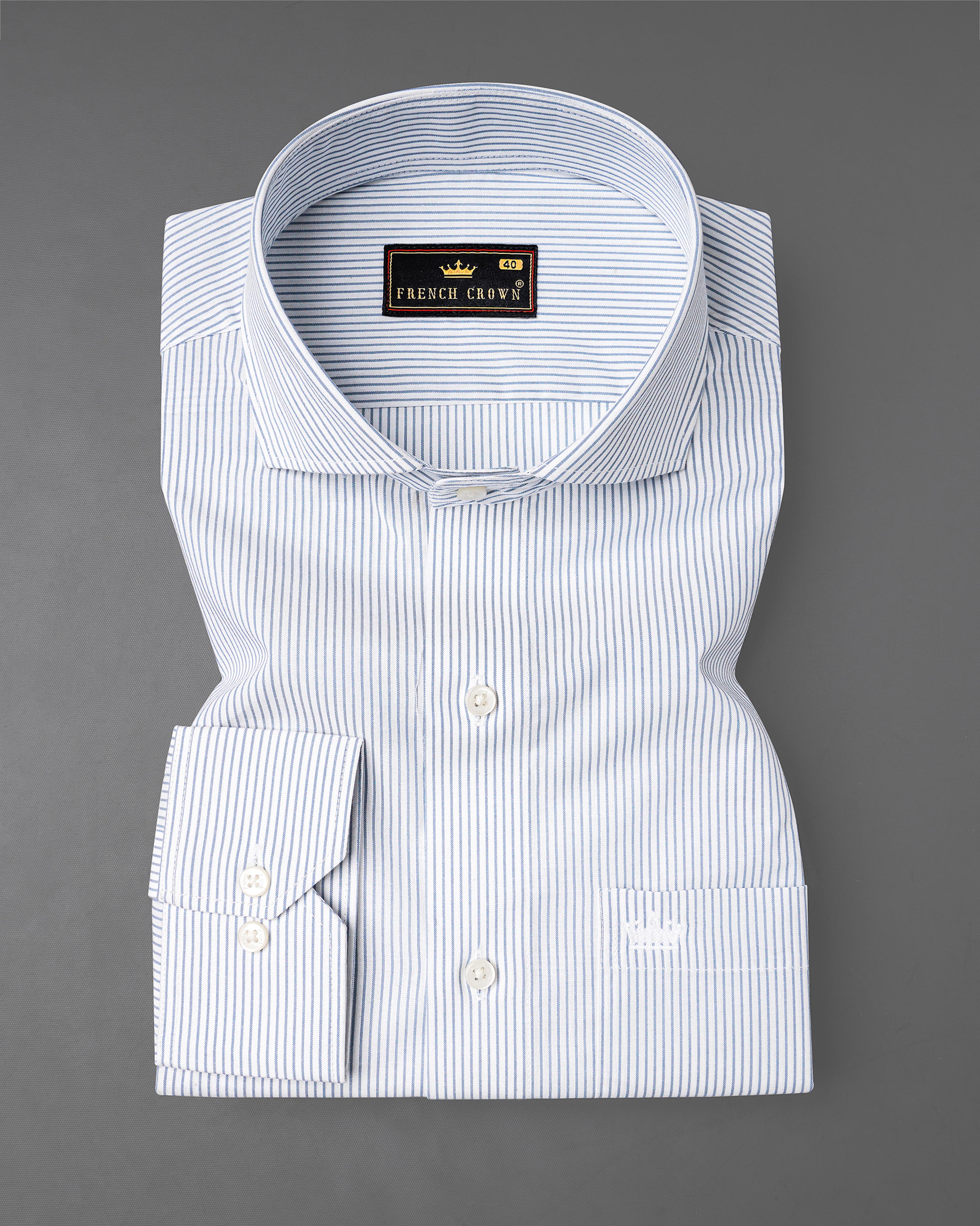 Bright White with Chateau Blue Pin Striped Premium Cotton Shirt 8120-CA-38, 8120-CA-H-38, 8120-CA-39, 8120-CA-H-39, 8120-CA-40, 8120-CA-H-40, 8120-CA-42, 8120-CA-H-42, 8120-CA-44, 8120-CA-H-44, 8120-CA-46, 8120-CA-H-46, 8120-CA-48, 8120-CA-H-48, 8120-CA-50, 8120-CA-H-50, 8120-CA-52, 8120-CA-H-52