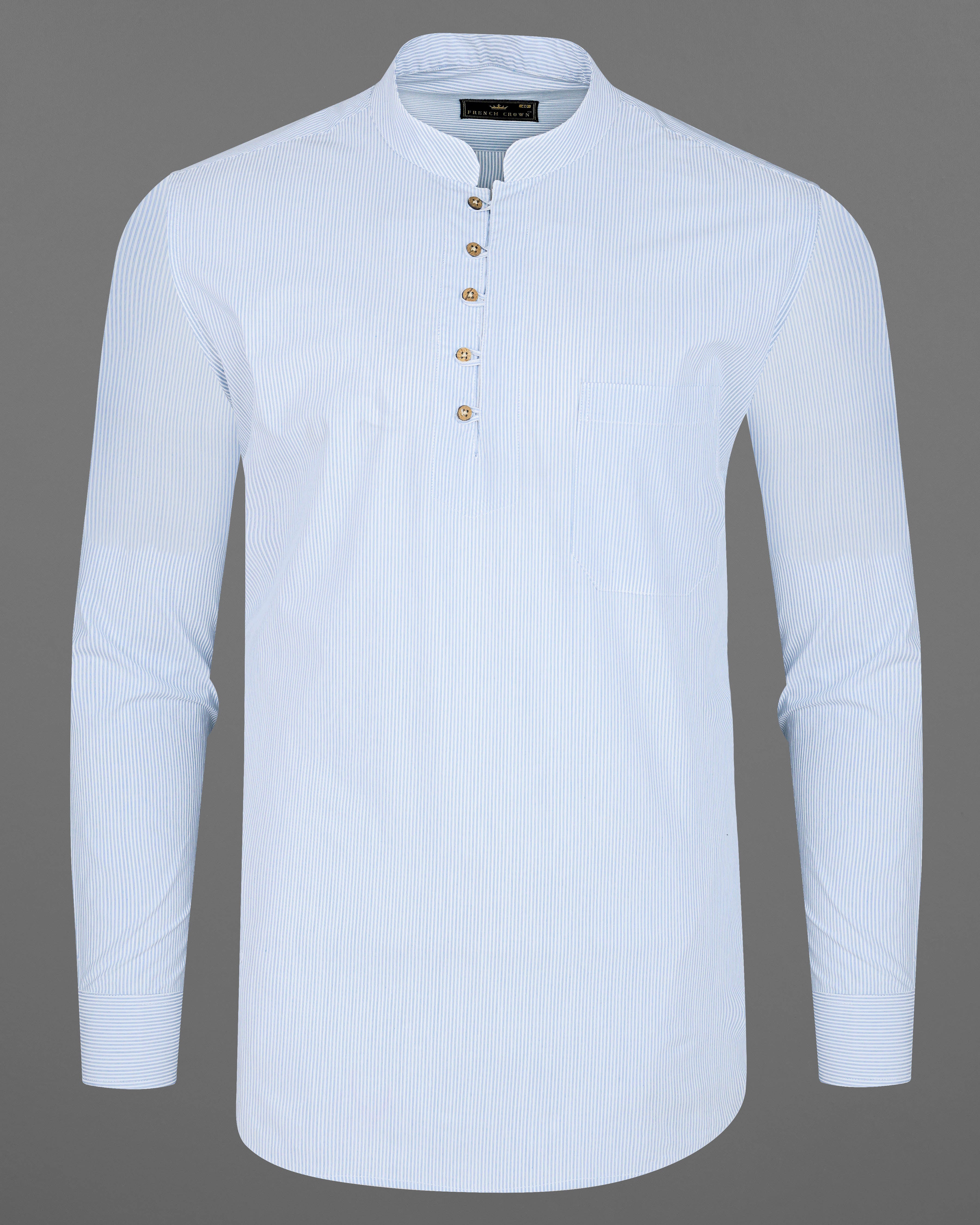 Bright White and Cerulean Blue Pinstriped Premium Cotton Kurta Shirt 8165-KS-38, 8165-KS-H-38, 8165-KS-39, 8165-KS-H-39, 8165-KS-40, 8165-KS-H-40, 8165-KS-42, 8165-KS-H-42, 8165-KS-44, 8165-KS-H-44, 8165-KS-46, 8165-KS-H-46, 8165-KS-48, 8165-KS-H-48, 8165-KS-50, 8165-KS-H-50, 8165-KS-52, 8165-KS-H-52