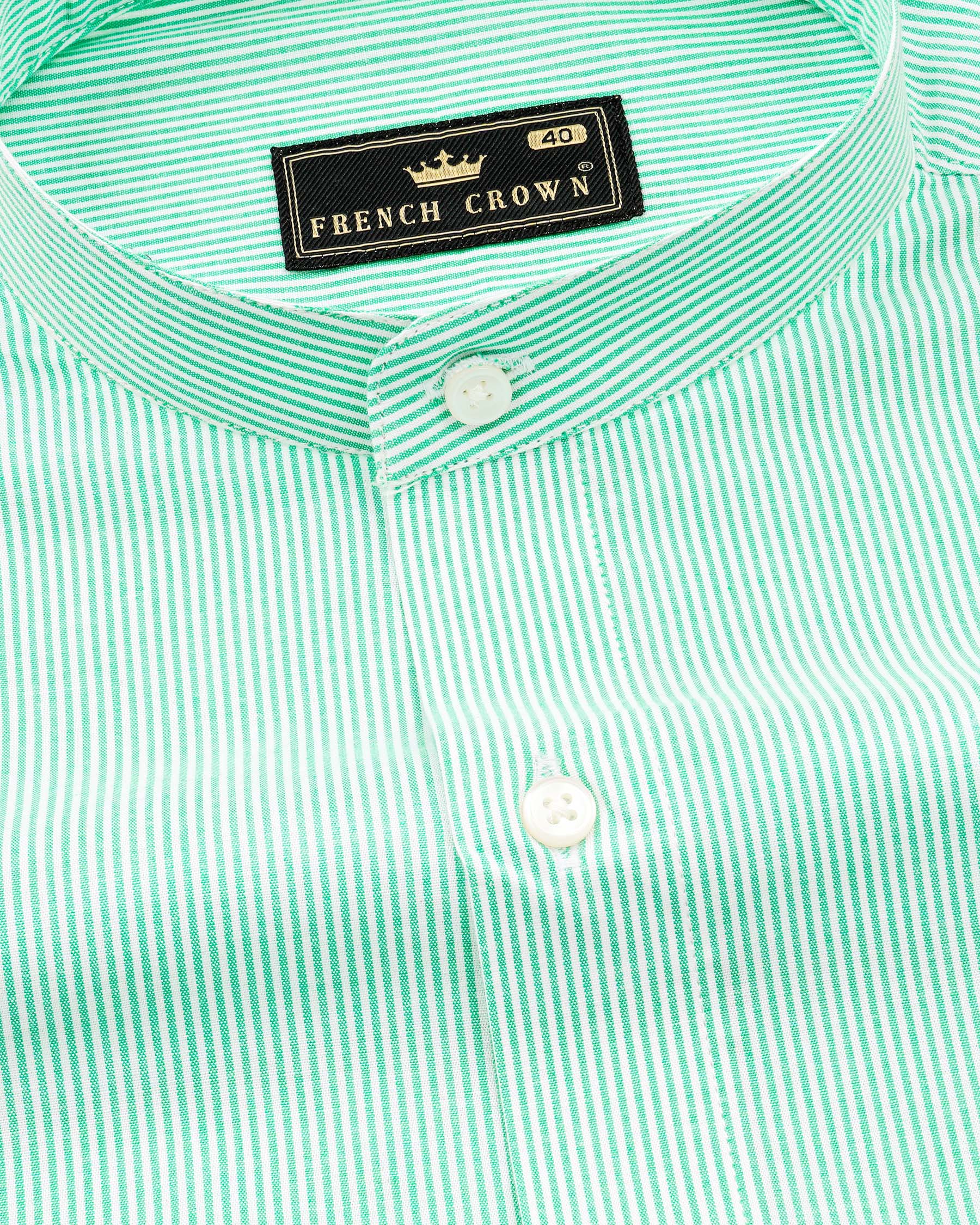 Bright White and Tiffany Green Pinstriped Premium Cotton Shirt 8169-M-38, 8169-M-H-38, 8169-M-39, 8169-M-H-39, 8169-M-40, 8169-M-H-40, 8169-M-42, 8169-M-H-42, 8169-M-44, 8169-M-H-44, 8169-M-46, 8169-M-H-46, 8169-M-48, 8169-M-H-48, 8169-M-50, 8169-M-H-50, 8169-M-52, 8169-M-H-52