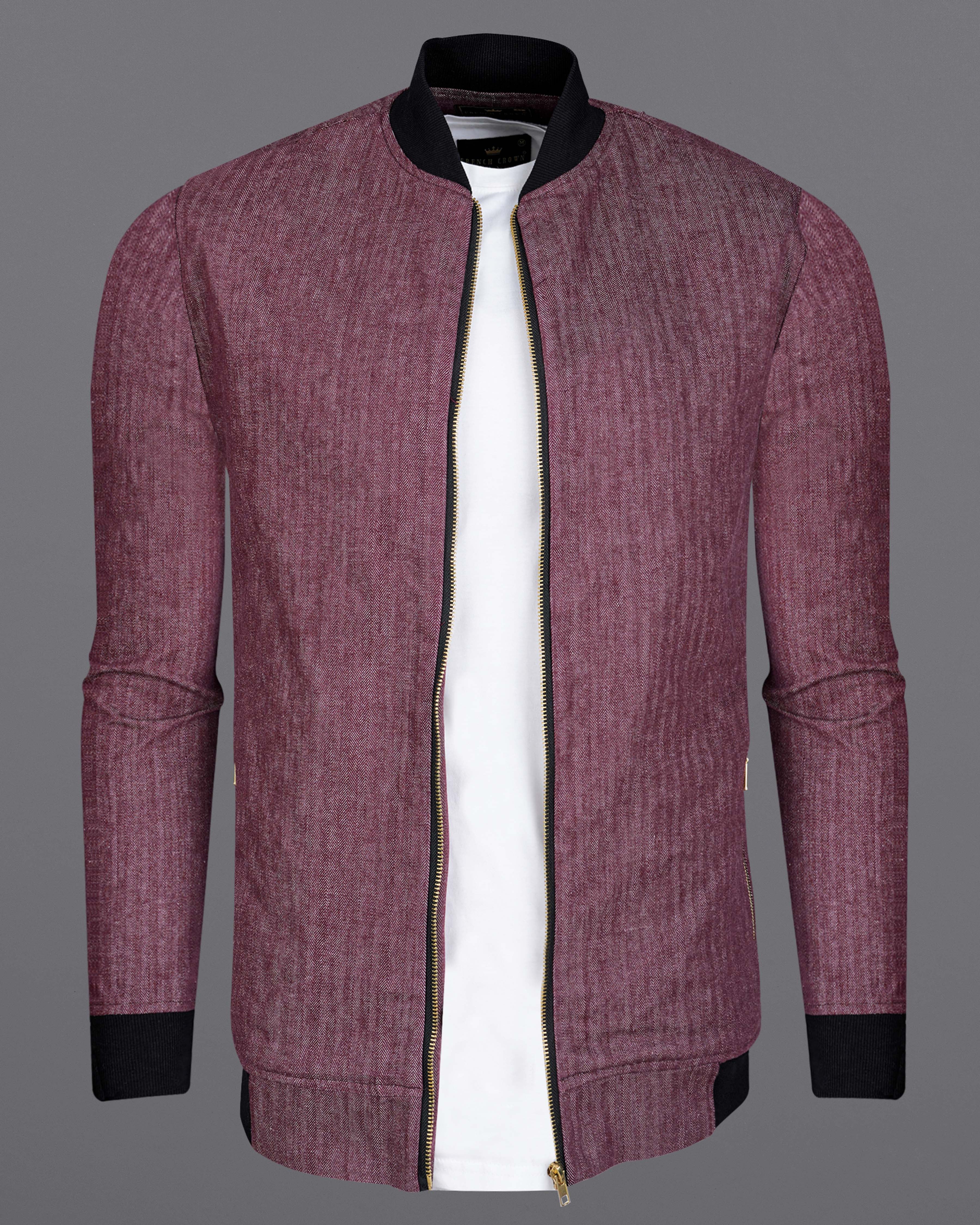 Tuscan Mauve Herringbone Bomber Jacket 8172-BJ-38, 8172-BJ-H-38, 8172-BJ-39, 8172-BJ-H-39, 8172-BJ-40, 8172-BJ-H-40, 8172-BJ-42, 8172-BJ-H-42, 8172-BJ-44, 8172-BJ-H-44, 8172-BJ-46, 8172-BJ-H-46, 8172-BJ-48, 8172-BJ-H-48, 8172-BJ-50, 8172-BJ-H-50, 8172-BJ-52, 8172-BJ-H-52