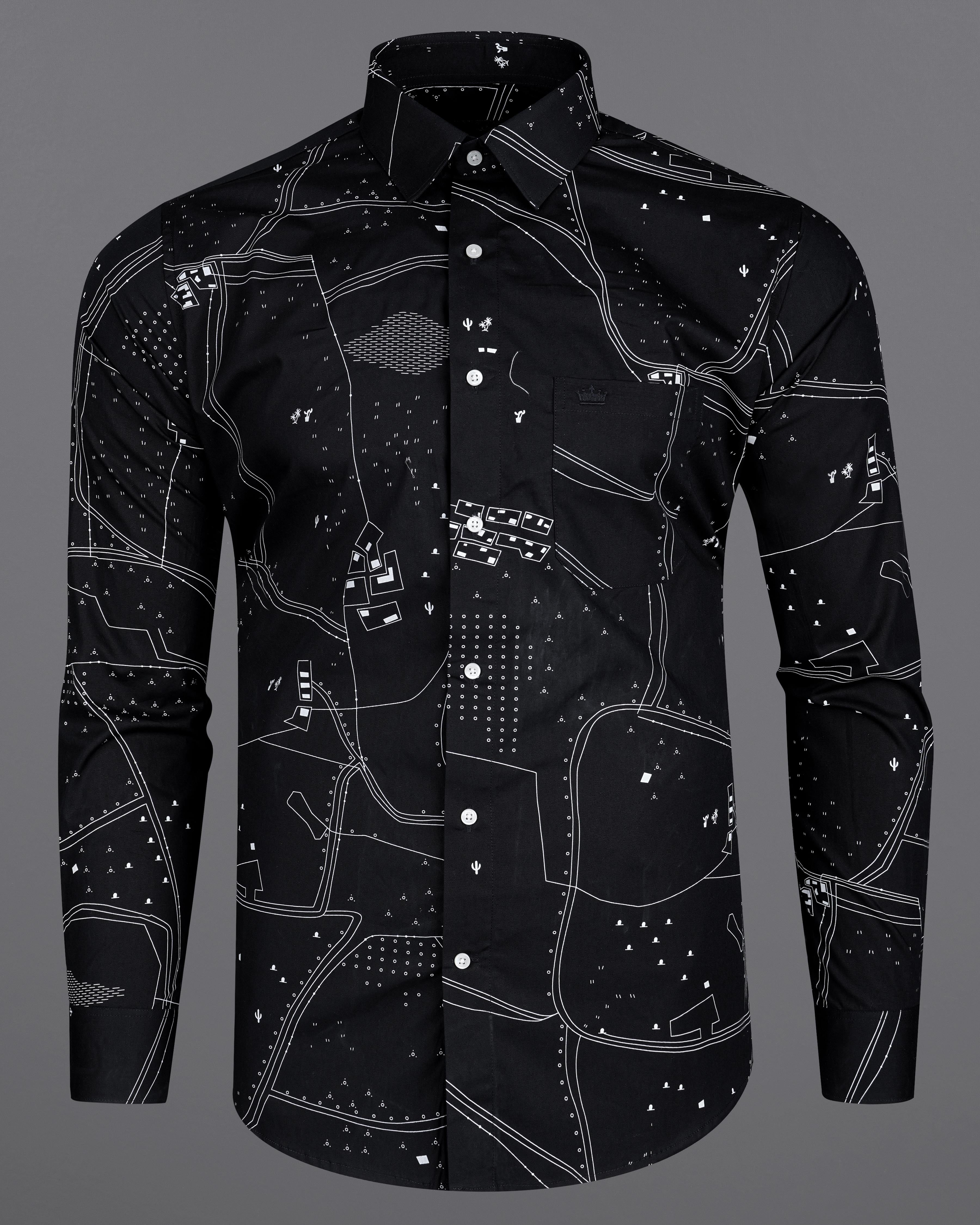 Black and White Abstract Printed Premium Cotton Shirt 8173-38, 8173-H-38, 8173-39, 8173-H-39, 8173-40, 8173-H-40, 8173-42, 8173-H-42, 8173-44, 8173-H-44, 8173-46, 8173-H-46, 8173-48, 8173-H-48, 8173-50, 8173-H-50, 8173-52, 8173-H-52