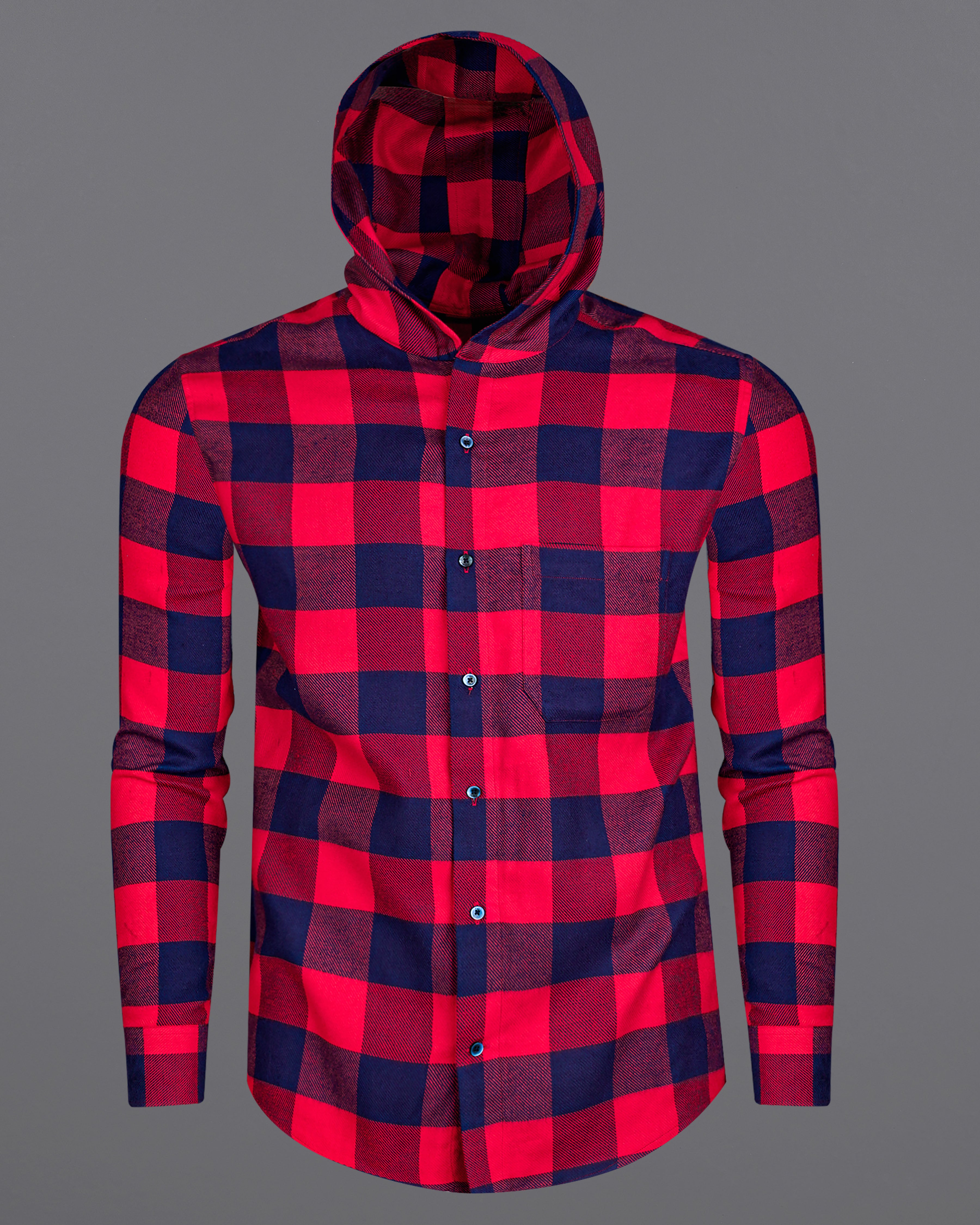 Shirt with hoodie online cap